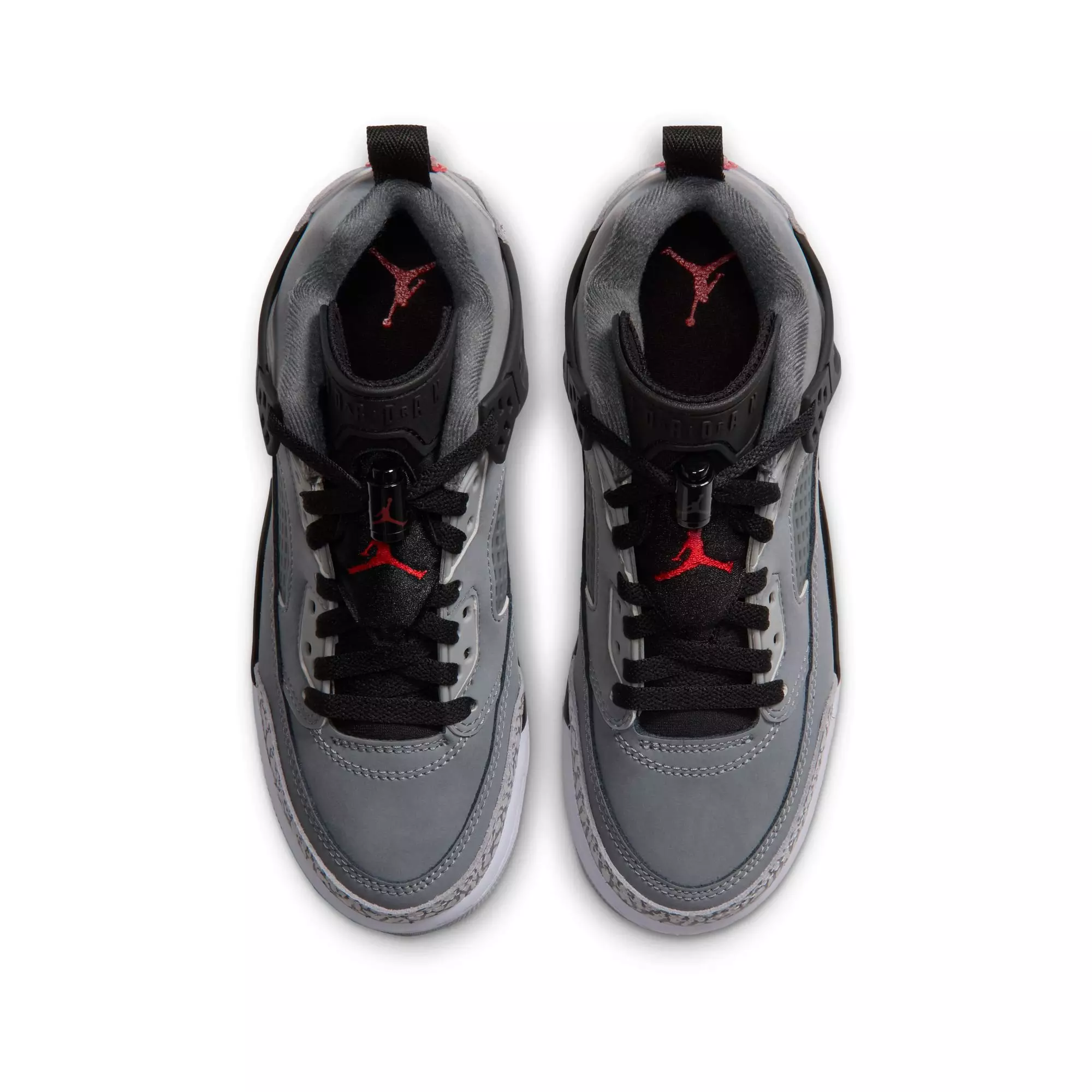 Jordan Spizike Low "Cool Grey/University Red/Black" Grade School Boys' Shoe - GREY/RED