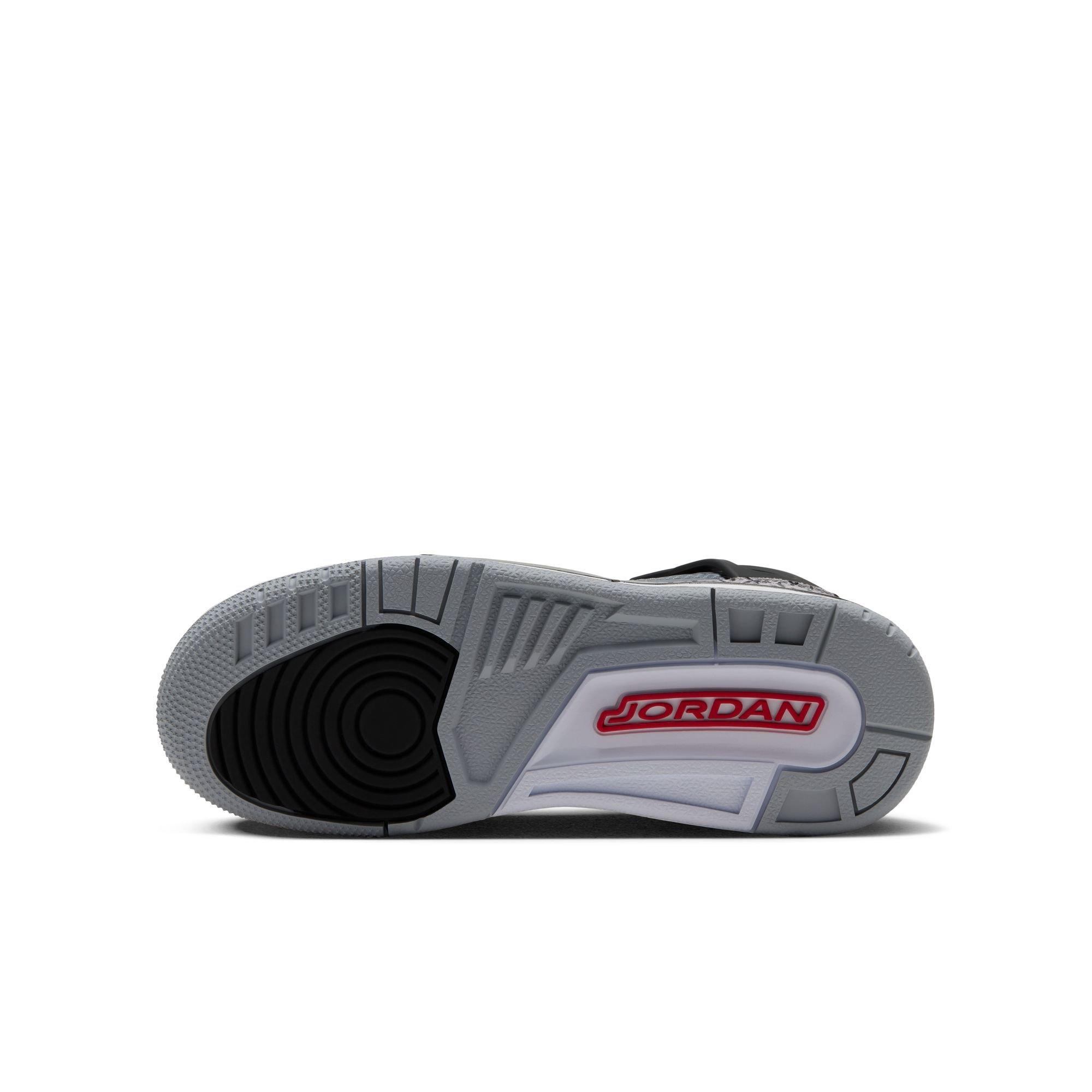 Jordan Spizike Low "Cool Grey/University Red/Black" Grade School Boys' Shoe - GREY/RED