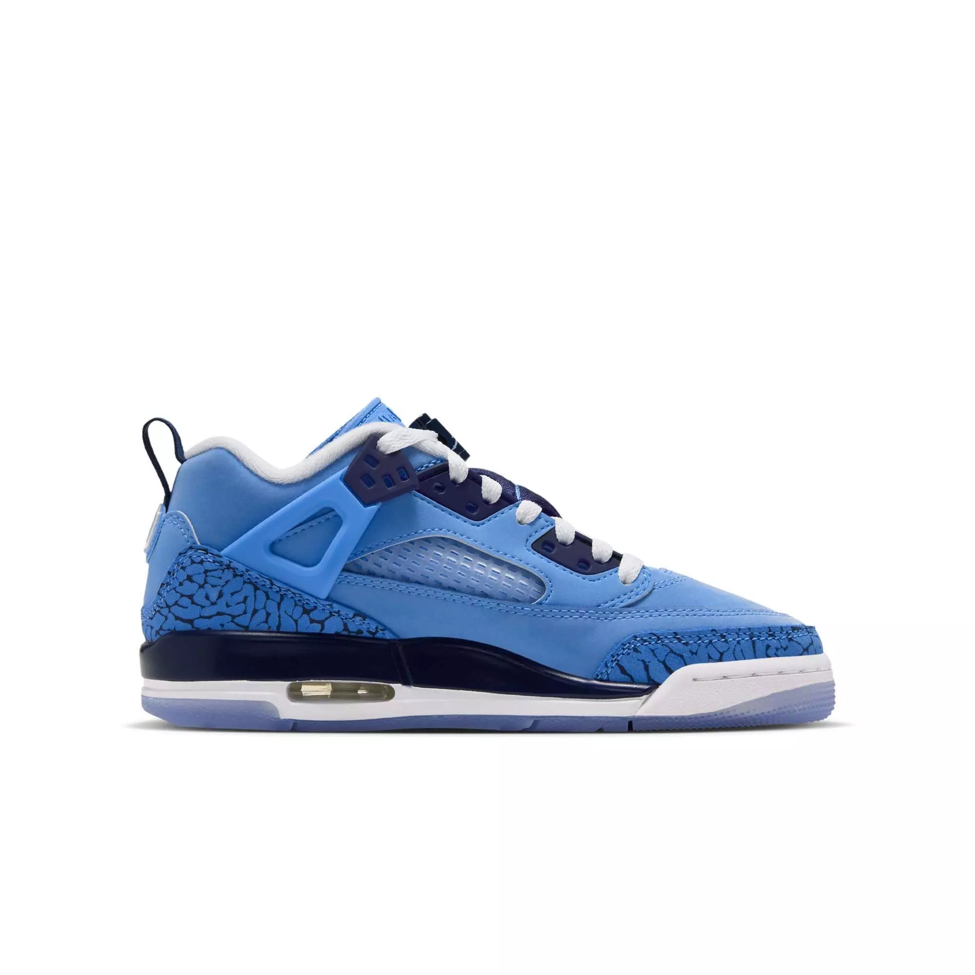 Jordan Spizike Low "University Blue/White/Midnight Navy" Grade School Boys' Shoe - CAROLINA BLUE