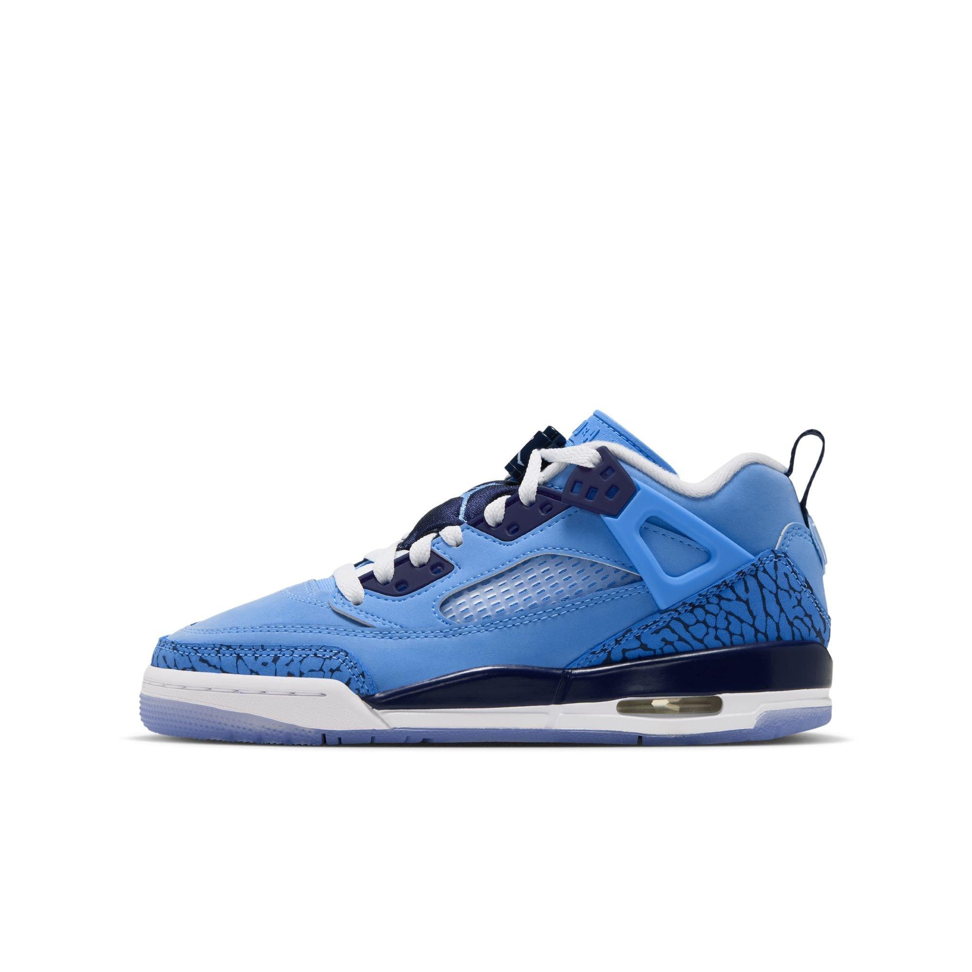 Jordan Spizike Low "University Blue/White/Midnight Navy" Grade School Boys' Shoe - CAROLINA BLUE