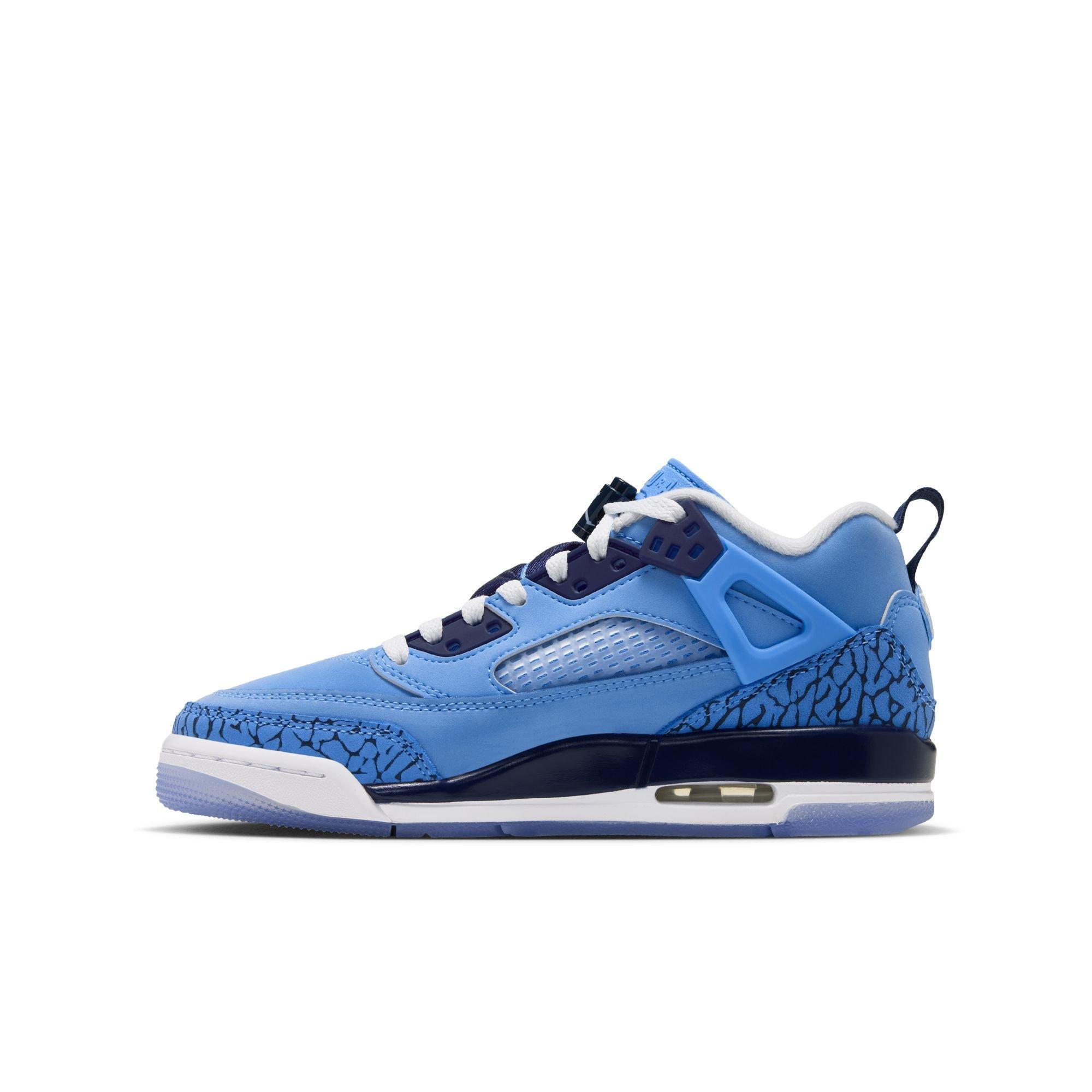 Jordan Spizike Low "University Blue/White/Midnight Navy" Grade School Boys' Shoe - CAROLINA BLUE