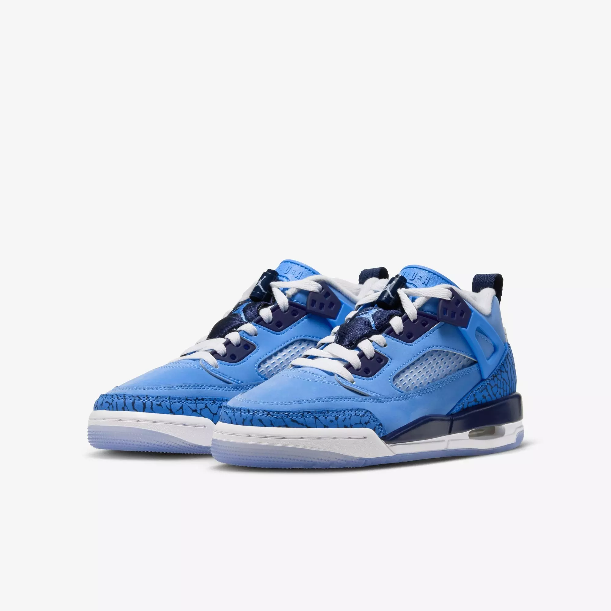 Jordan Spizike Low "University Blue/White/Midnight Navy" Grade School Boys' Shoe - CAROLINA BLUE