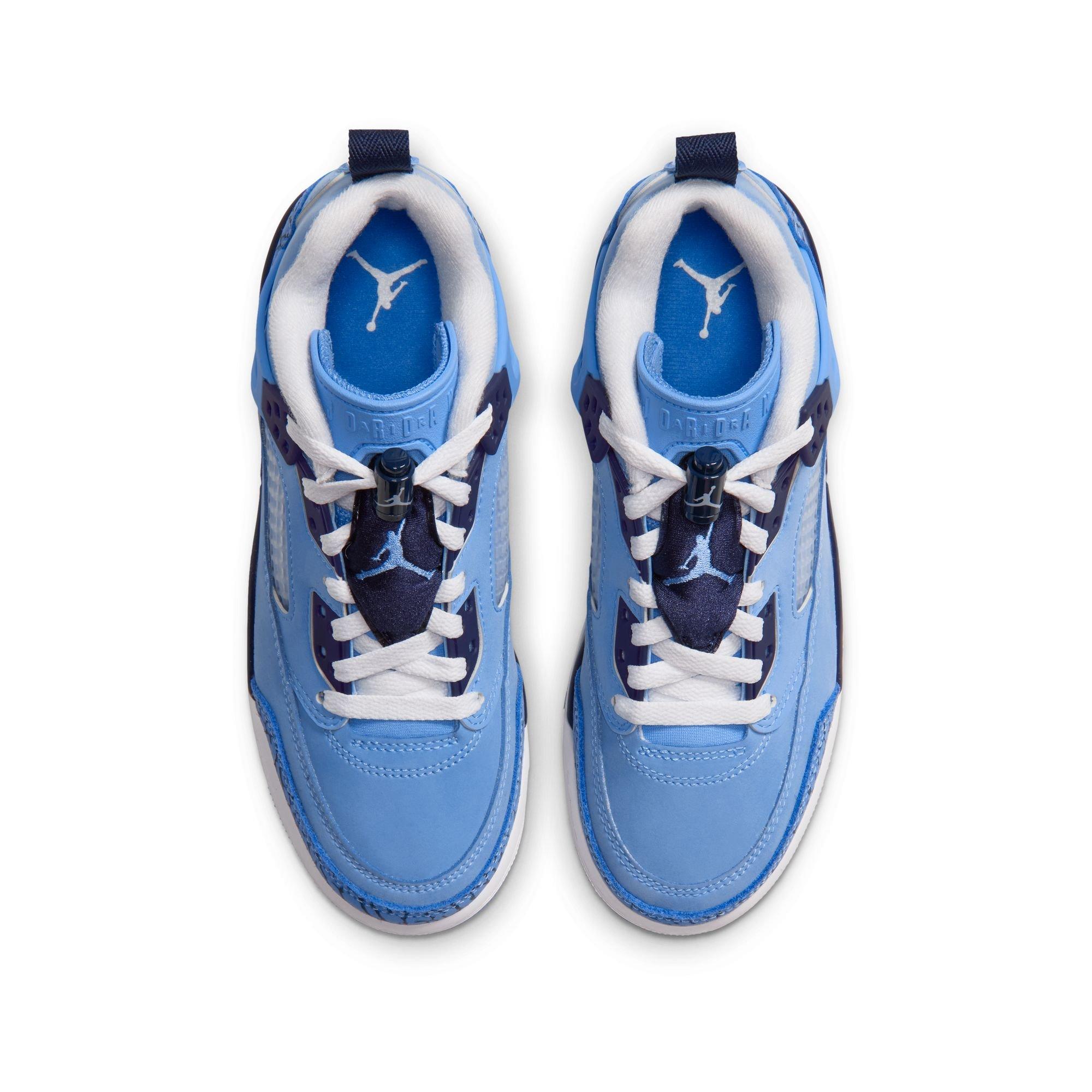 Jordan Spizike Low "University Blue/White/Midnight Navy" Grade School Boys' Shoe - CAROLINA BLUE