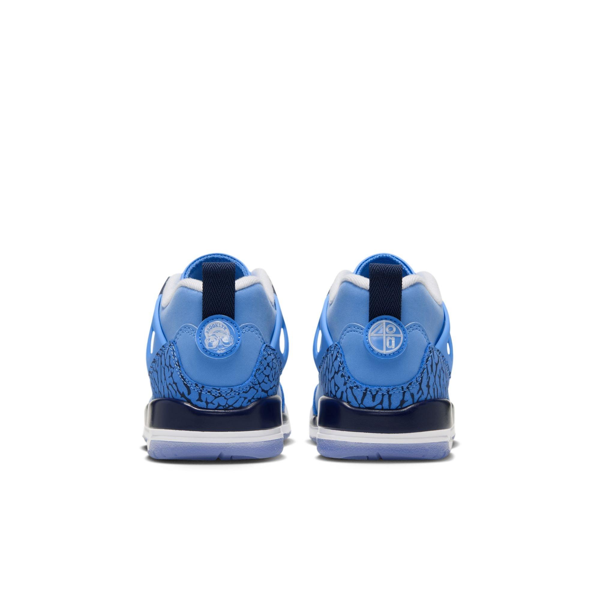 Jordan Spizike Low "University Blue/White/Midnight Navy" Grade School Boys' Shoe - CAROLINA BLUE