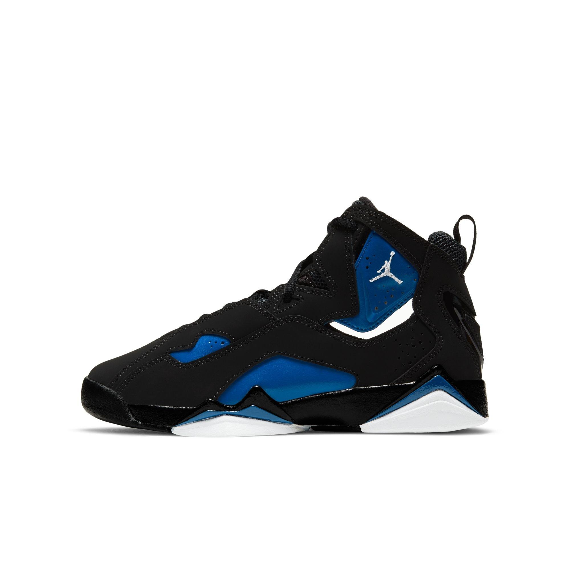 Jordan True Flight "Black/White/Game Royal" Grade School Boys' Shoe - BLACK/ROYAL Thumbnail View 3