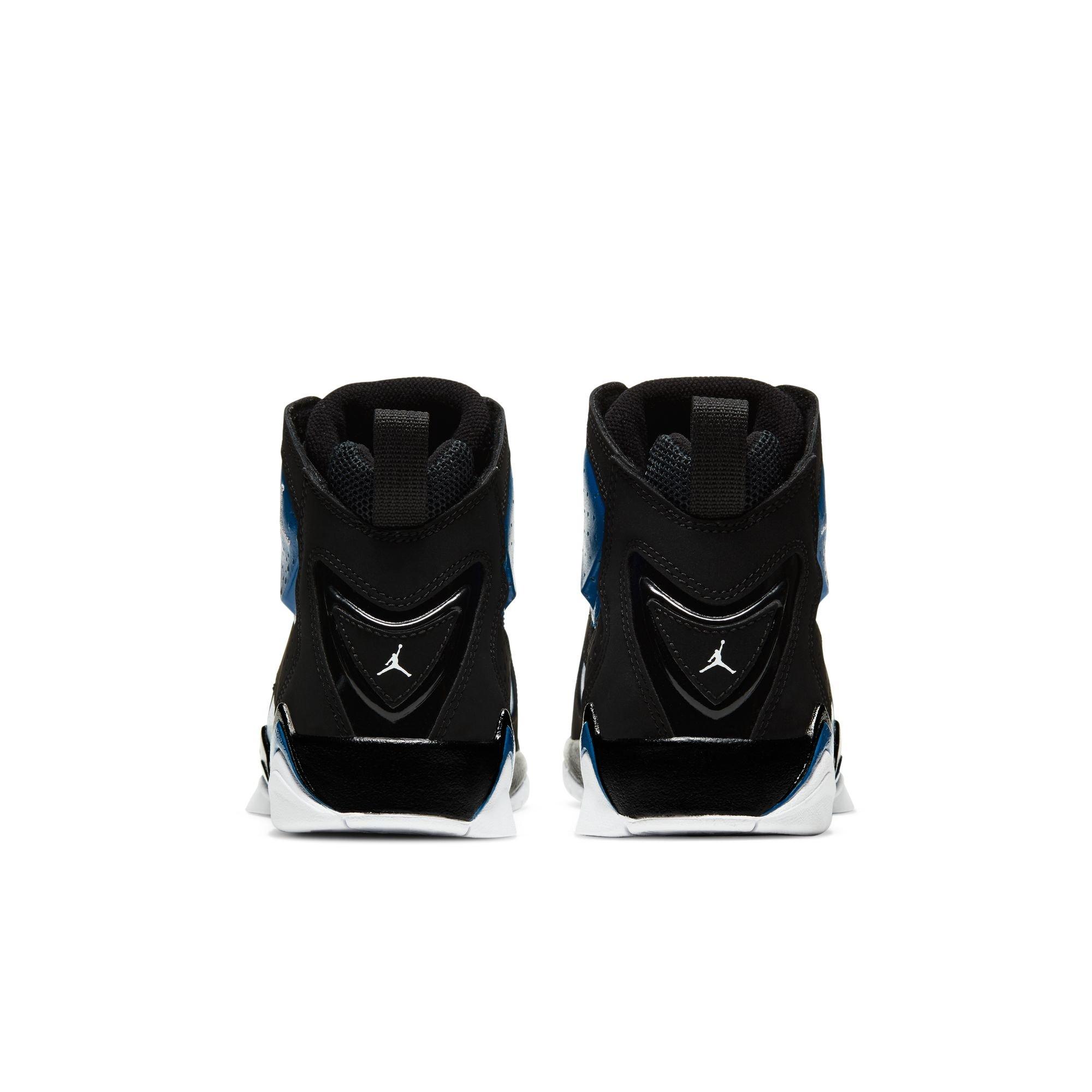 Jordan True Flight "Black/White/Game Royal" Grade School Boys' Shoe - BLACK/ROYAL Thumbnail View 7