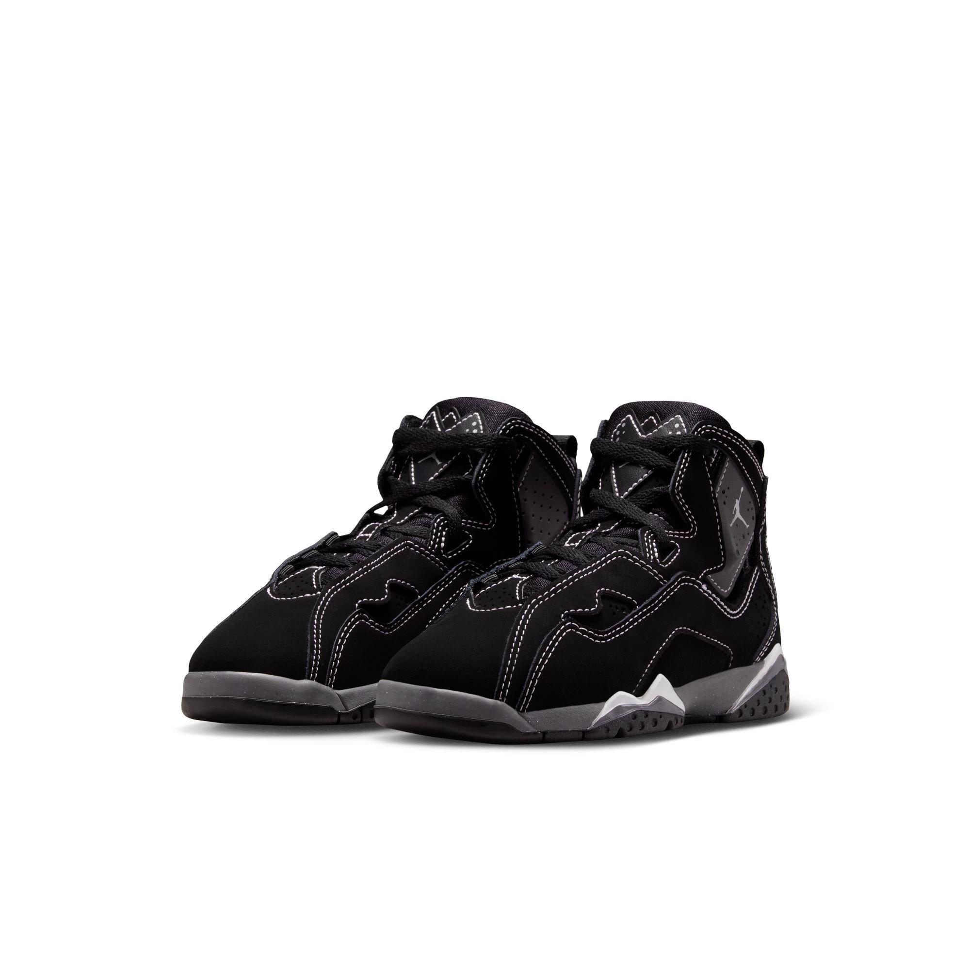 Jordan True Flight "Black/Metallic Silver/Lt Graphite" Preschool Boys' Shoe - BLACK/SILVER
