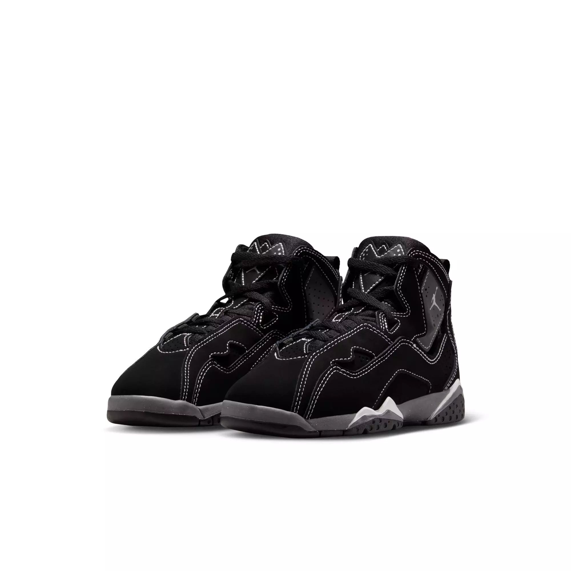 Jordan True Flight "Black/Metallic Silver/Lt Graphite" Preschool Boys' Shoe - BLACK/SILVER