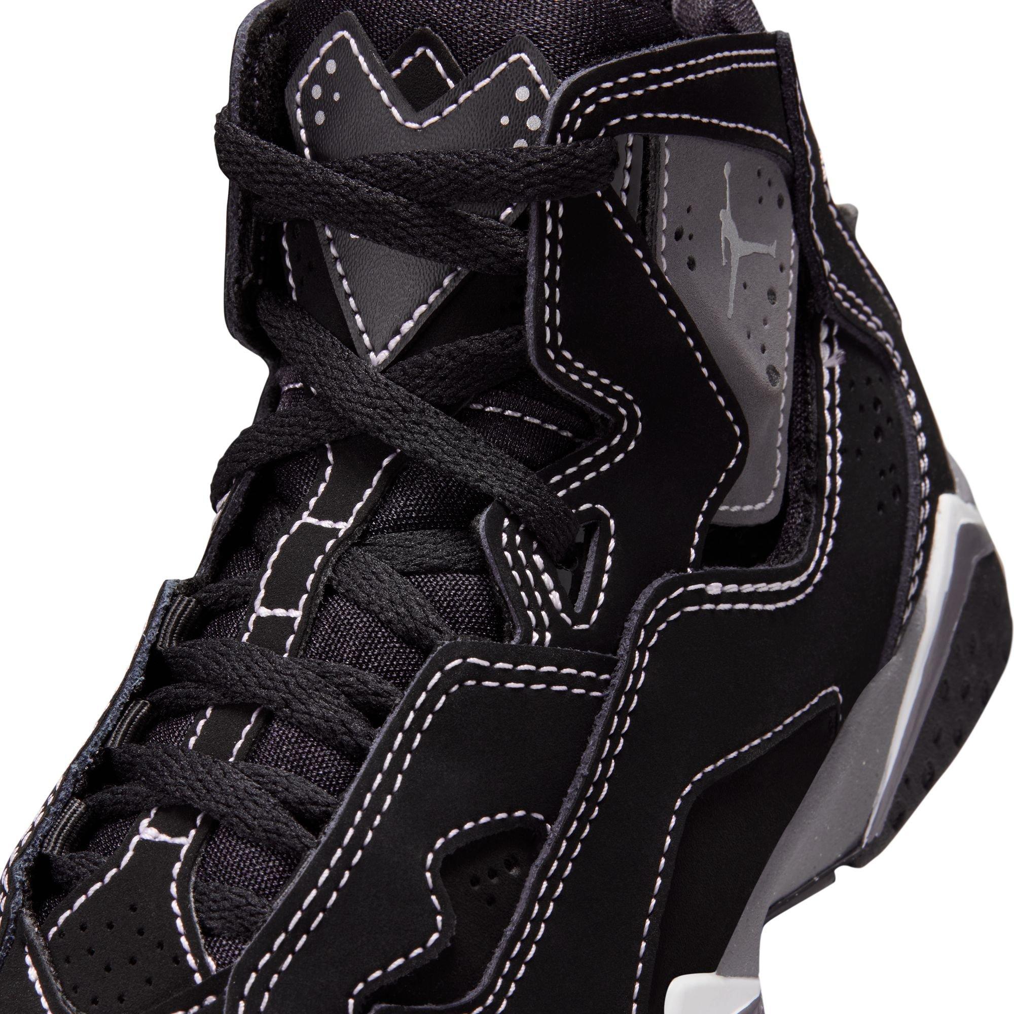 Jordan True Flight "Black/Metallic Silver/Lt Graphite" Preschool Boys' Shoe - BLACK/SILVER