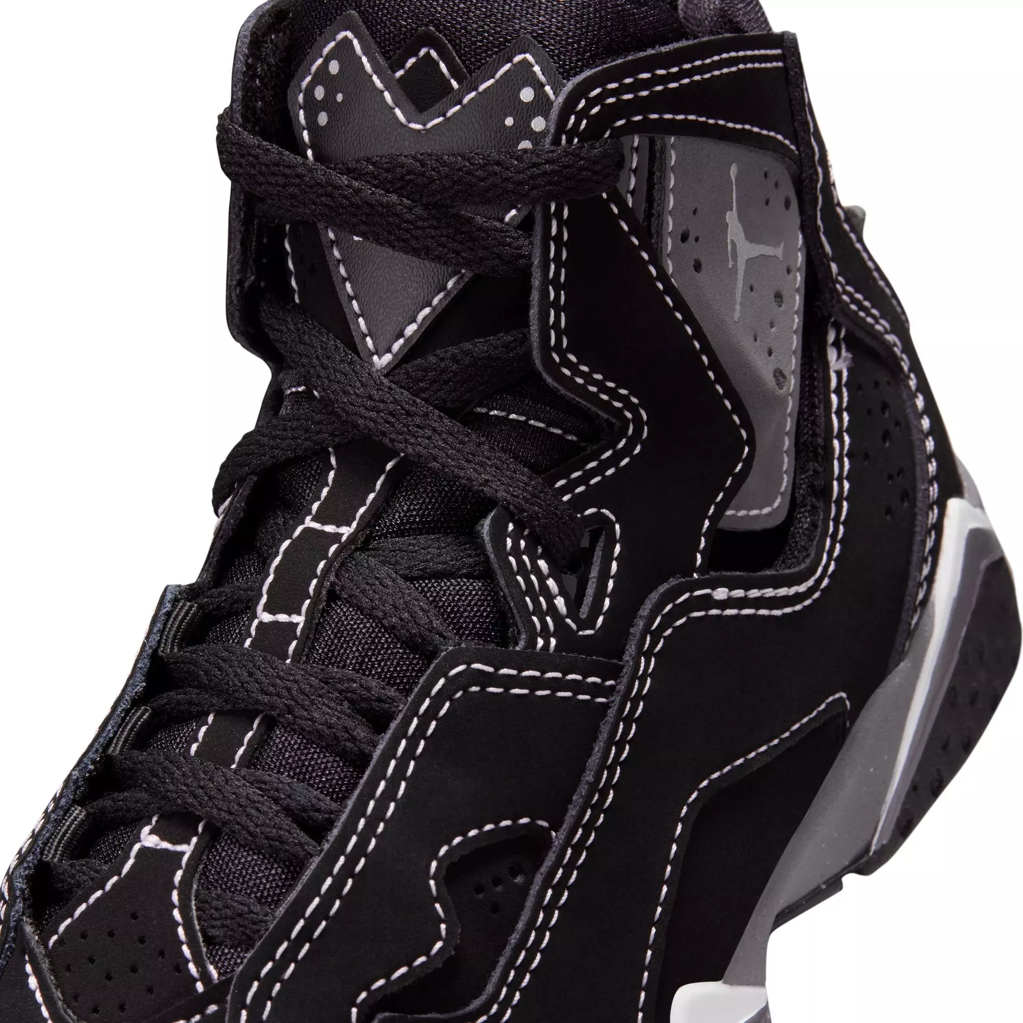 Jordan True Flight "Black/Metallic Silver/Lt Graphite" Preschool Boys' Shoe - BLACK/SILVER