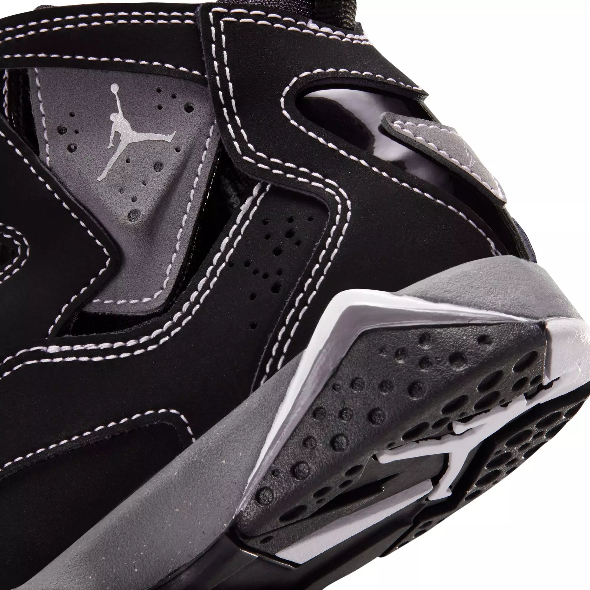 Jordan True Flight "Black/Metallic Silver/Lt Graphite" Preschool Boys' Shoe - BLACK/SILVER