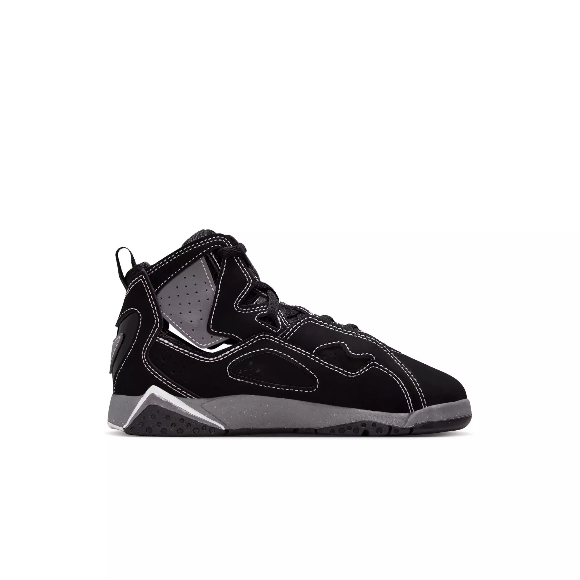 Jordan True Flight "Black/Metallic Silver/Lt Graphite" Preschool Boys' Shoe - BLACK/SILVER