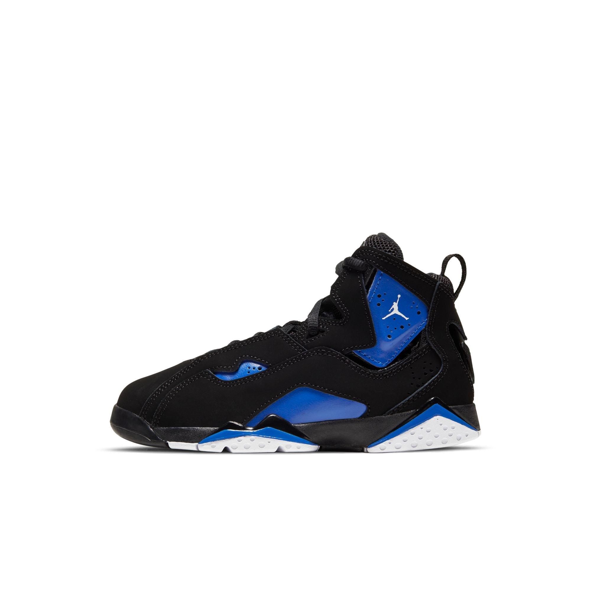 Jordan True Flight "Black/White/Game Royal" Preschool Boys' Shoe - BLACK/ROYAL Thumbnail View 3