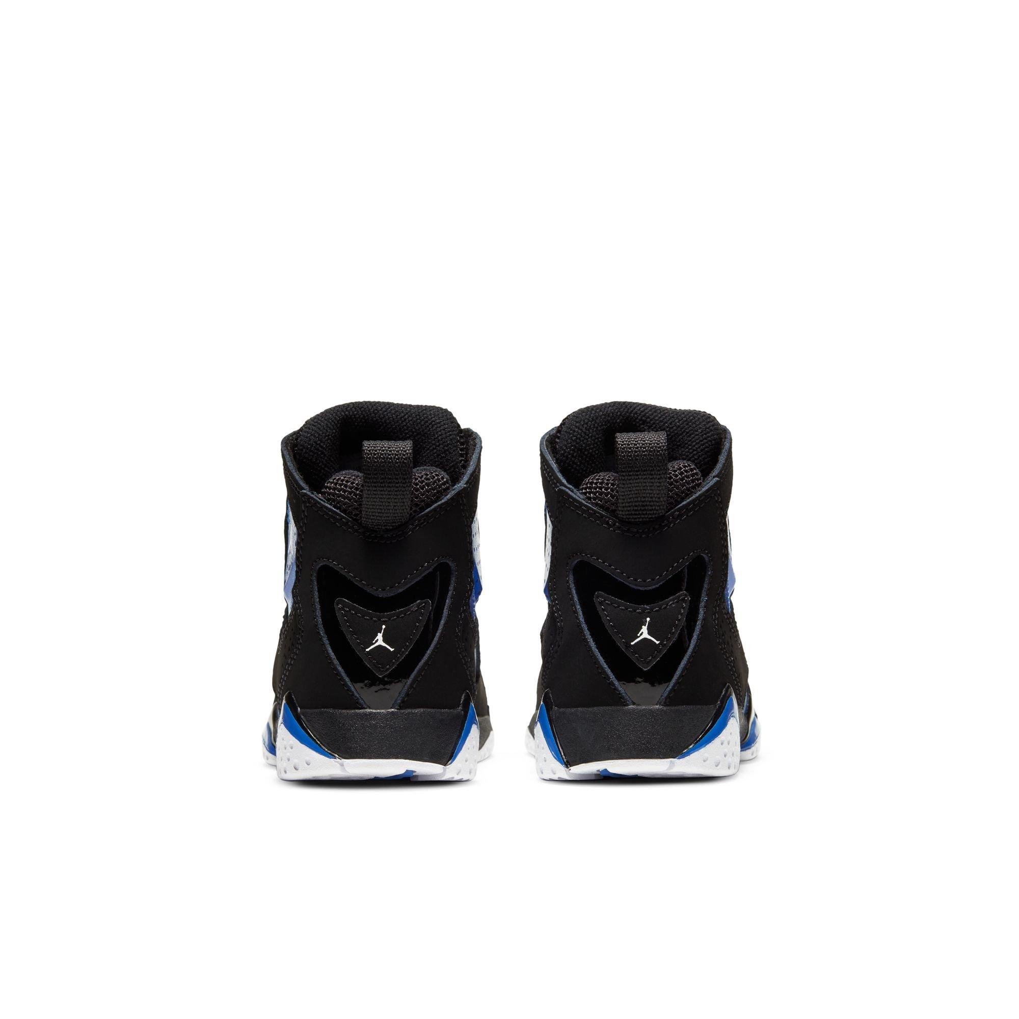 Jordan True Flight "Black/White/Game Royal" Preschool Boys' Shoe - BLACK/ROYAL Thumbnail View 7