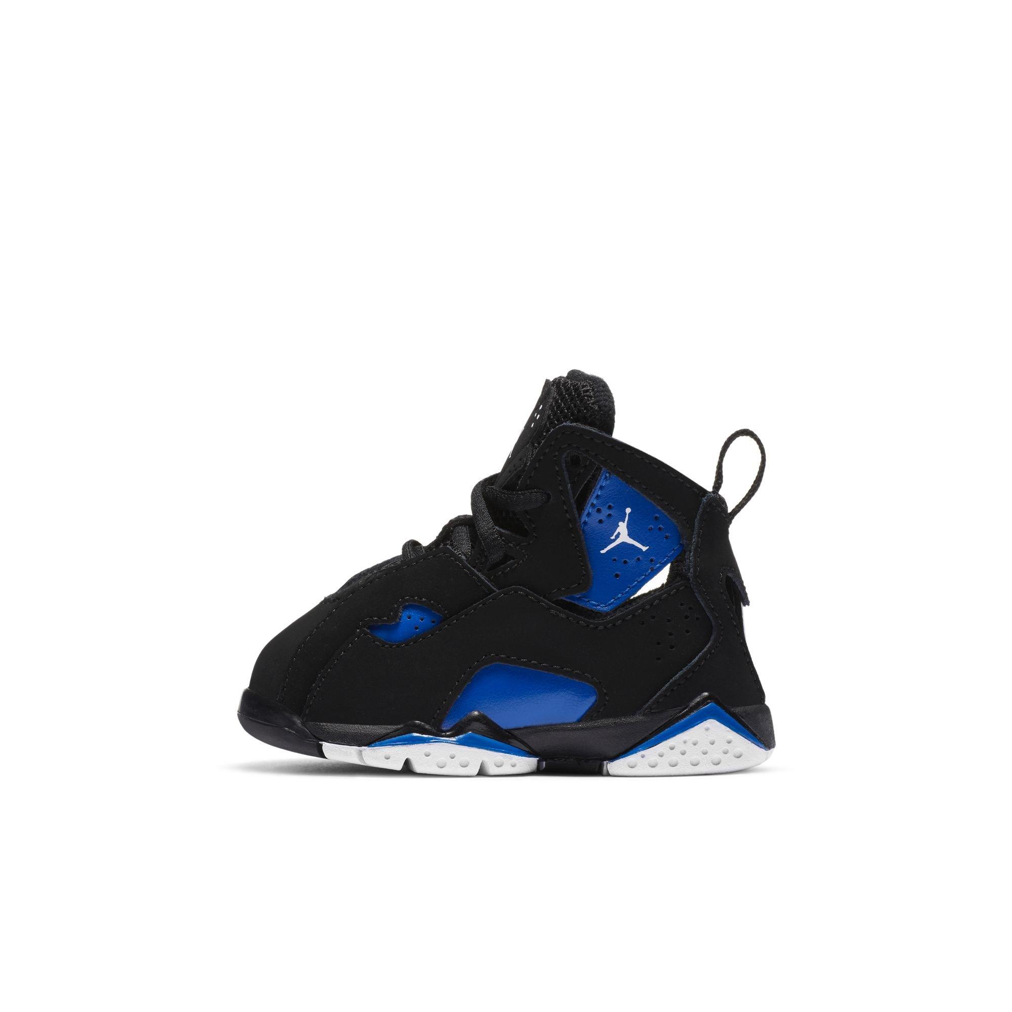 Jordan True Flight "Black/White/Game Royal" Toddler Boys' Shoe - BLACK/ROYAL Thumbnail View 3