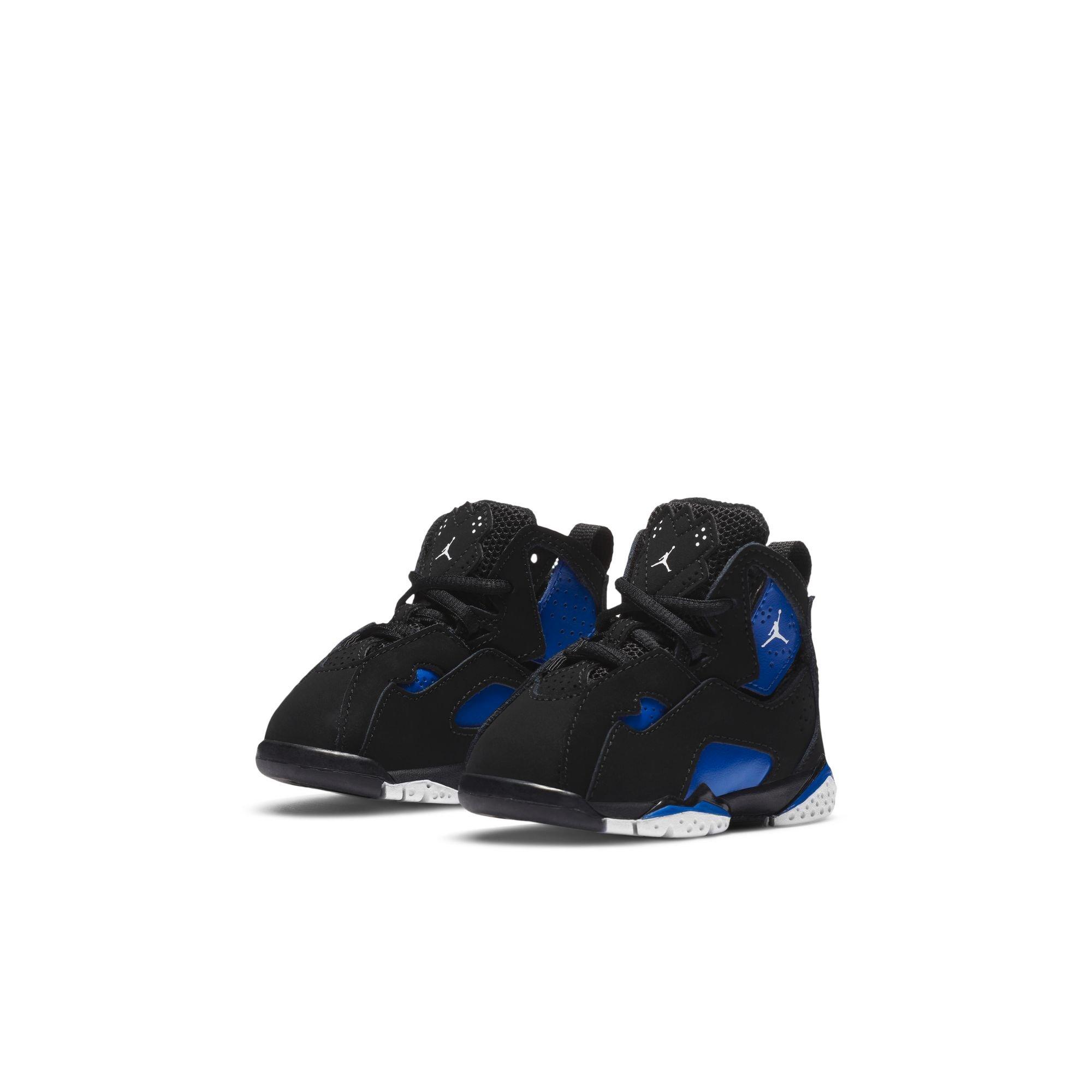 Jordan True Flight "Black/White/Game Royal" Toddler Boys' Shoe - BLACK/ROYAL Thumbnail View 5