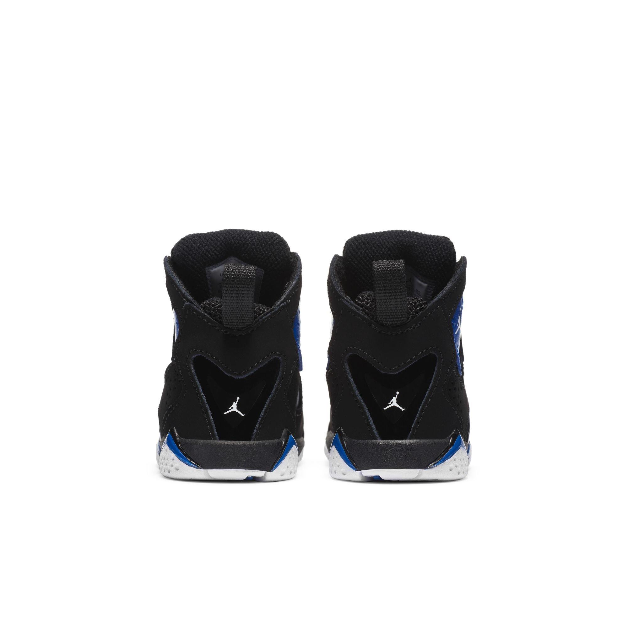 Jordan True Flight "Black/White/Game Royal" Toddler Boys' Shoe - BLACK/ROYAL Thumbnail View 7