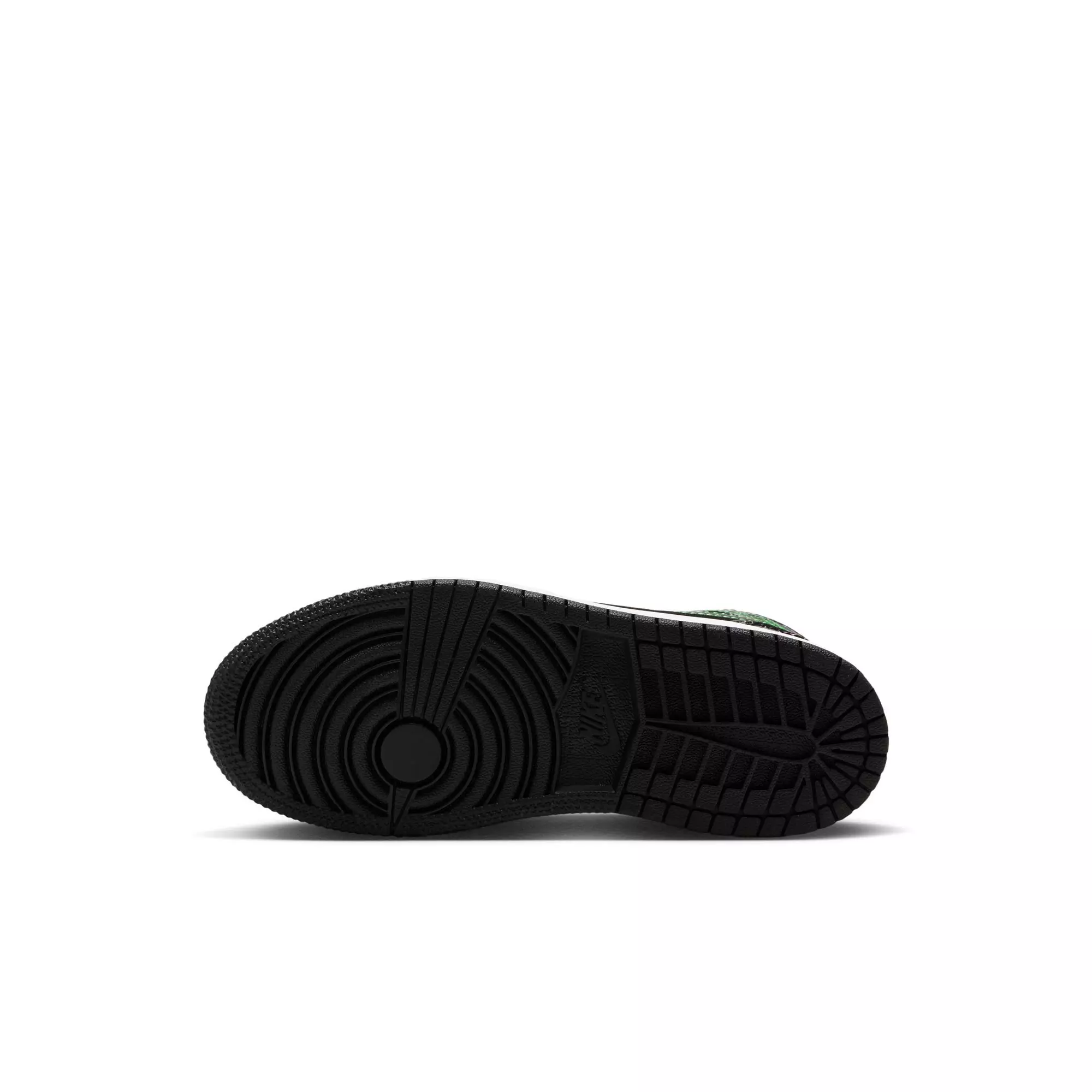 Jordan 1 Mid SE "Black/Scream Green/Summit White" Preschool Boys' Shoe - BLACK/GREEN/PURPLE