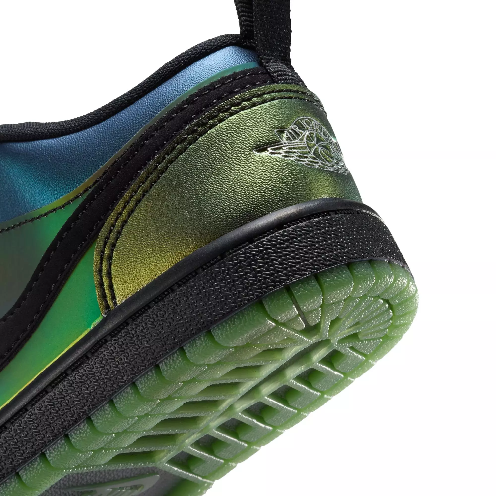 Jordan 1 Low SE "Magic Ball" Preschool Kids' Shoe - BLACK/METALLIC SILVER/ACTION GREEN