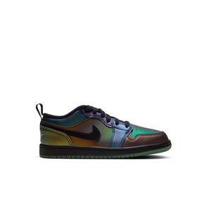 Jordan 1 Low SE "Magic Ball" Preschool Kids' Shoe - BLACK/METALLIC SILVER/ACTION GREEN