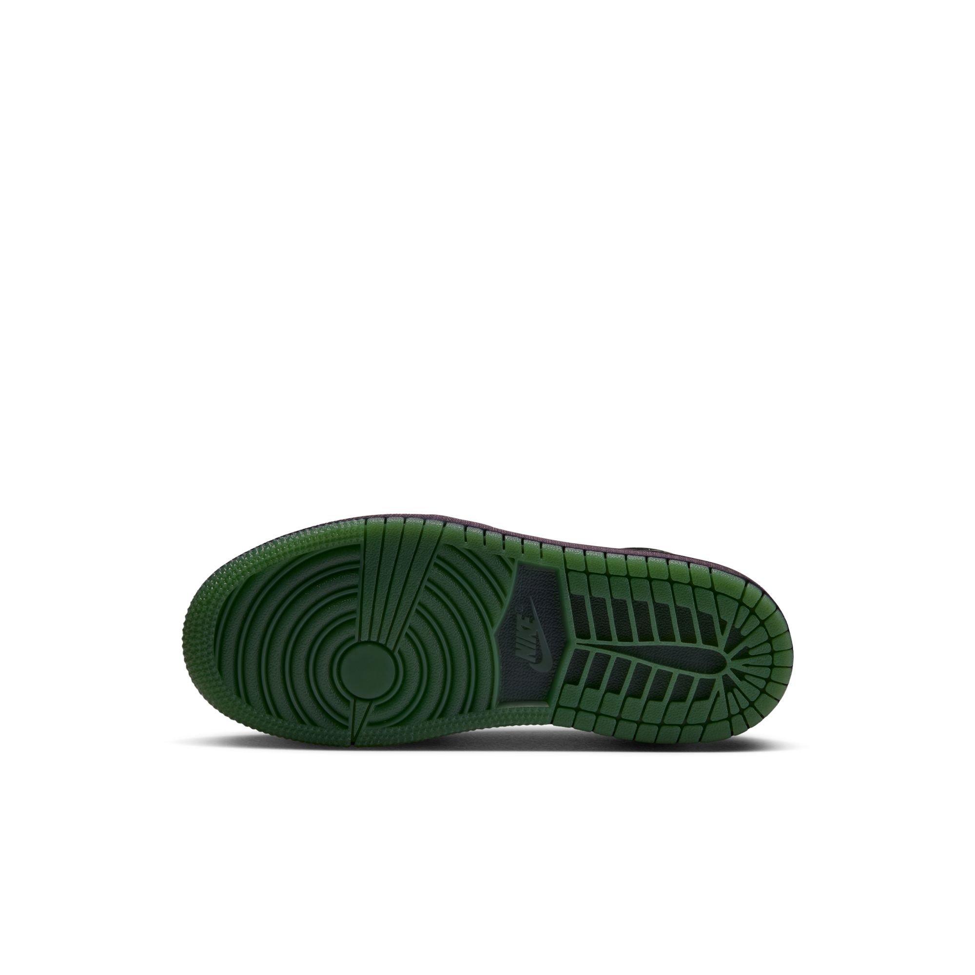 Jordan 1 Low SE "Magic Ball" Preschool Kids' Shoe - BLACK/METALLIC SILVER/ACTION GREEN