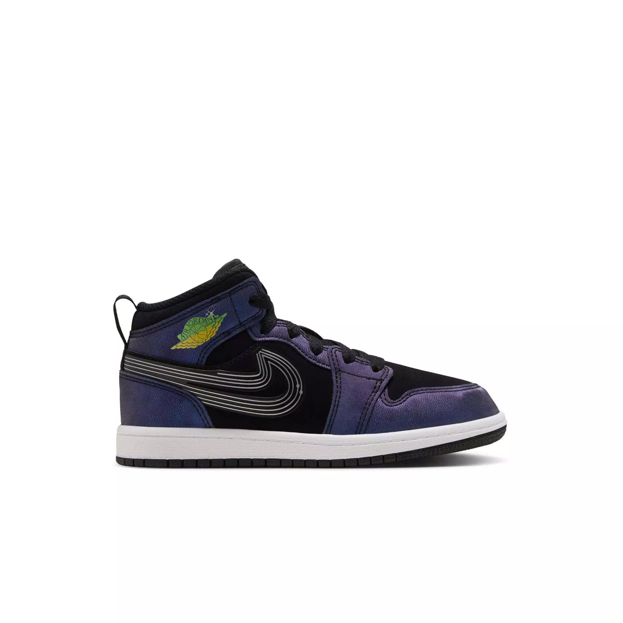 Jordan 1 Mid SE "Space Jam" Preschool Kids' Shoe - BLACK/YELLOW ZEST/ACTION GREEN