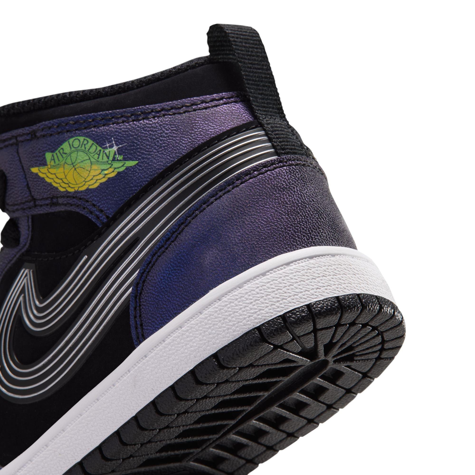 Jordan 1 Mid SE "Space Jam" Preschool Kids' Shoe - BLACK/YELLOW ZEST/ACTION GREEN