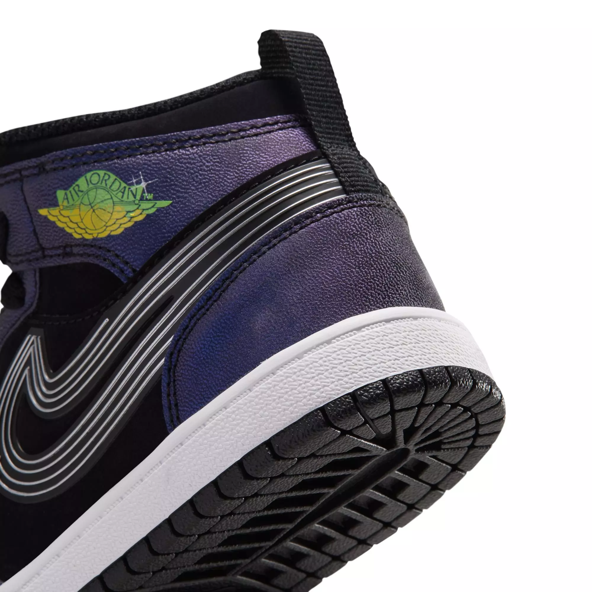 Jordan 1 Mid SE "Space Jam" Preschool Kids' Shoe - BLACK/YELLOW ZEST/ACTION GREEN