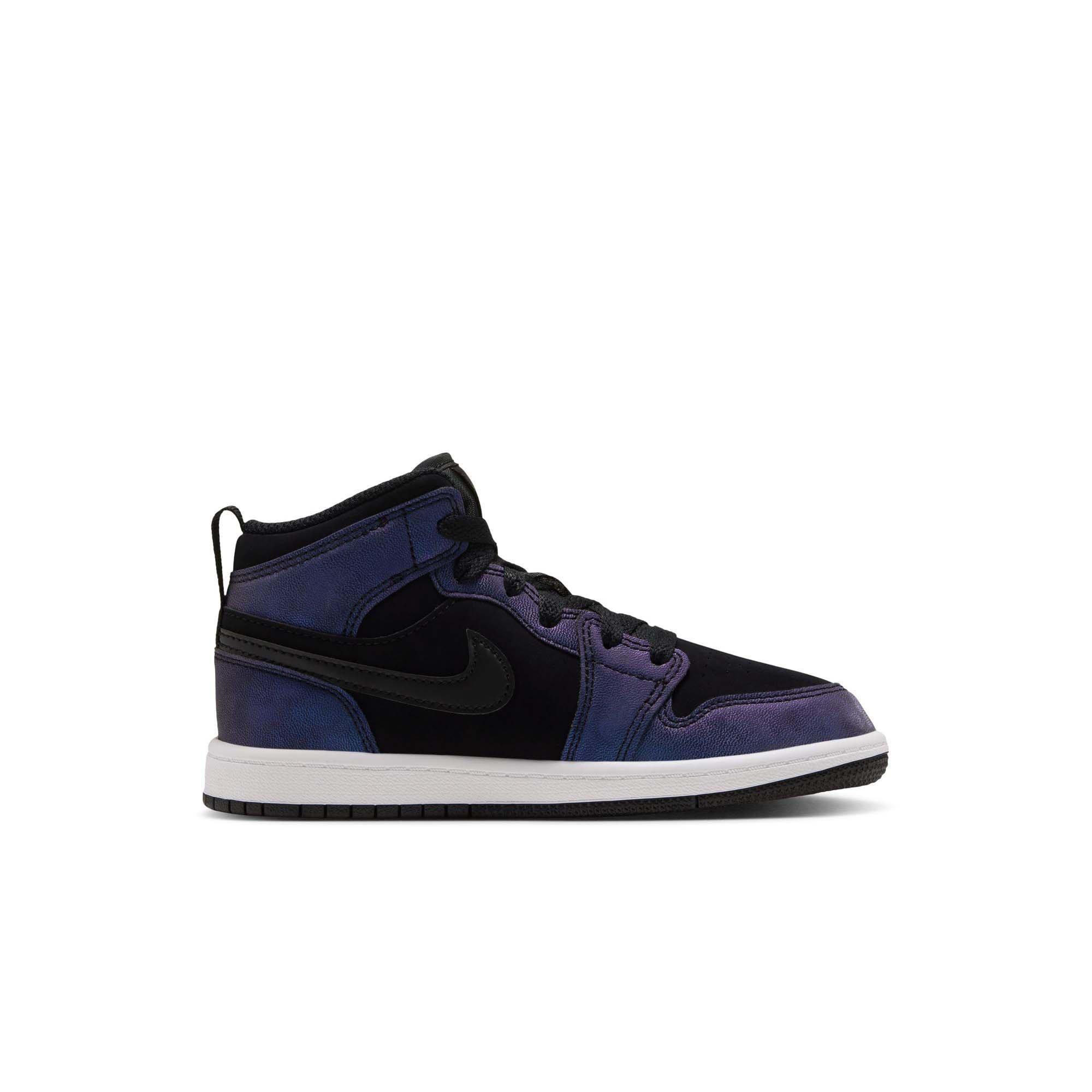 Jordan 1 Mid SE "Space Jam" Preschool Kids' Shoe - BLACK/YELLOW ZEST/ACTION GREEN