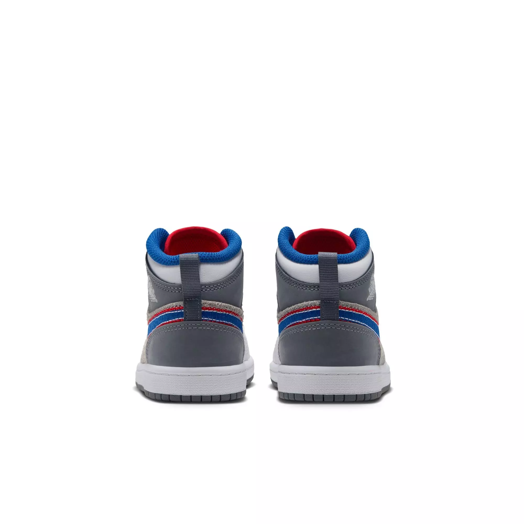 Jordan 1 Mid SE "Hare" Preschool Kids' Shoe - LT SMOKE GREY/VARSITY ROYAL