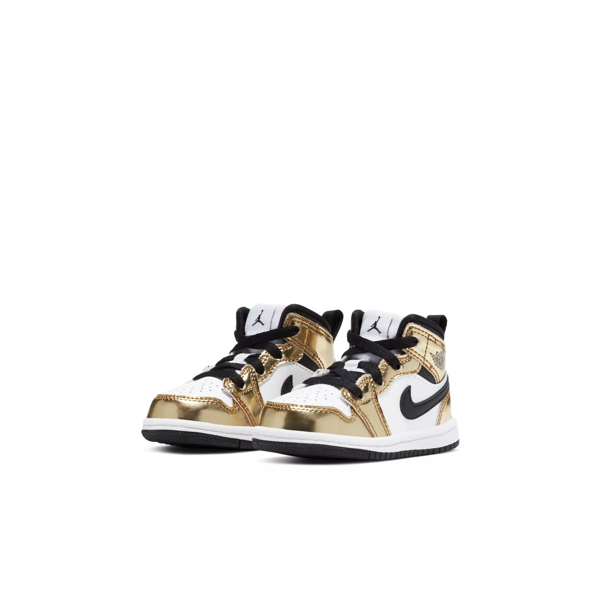 Jordan 1 Mid SE "Metallic Gold/Black/White" Toddler Boys' Shoe - GOLD/BLACK/WHITE