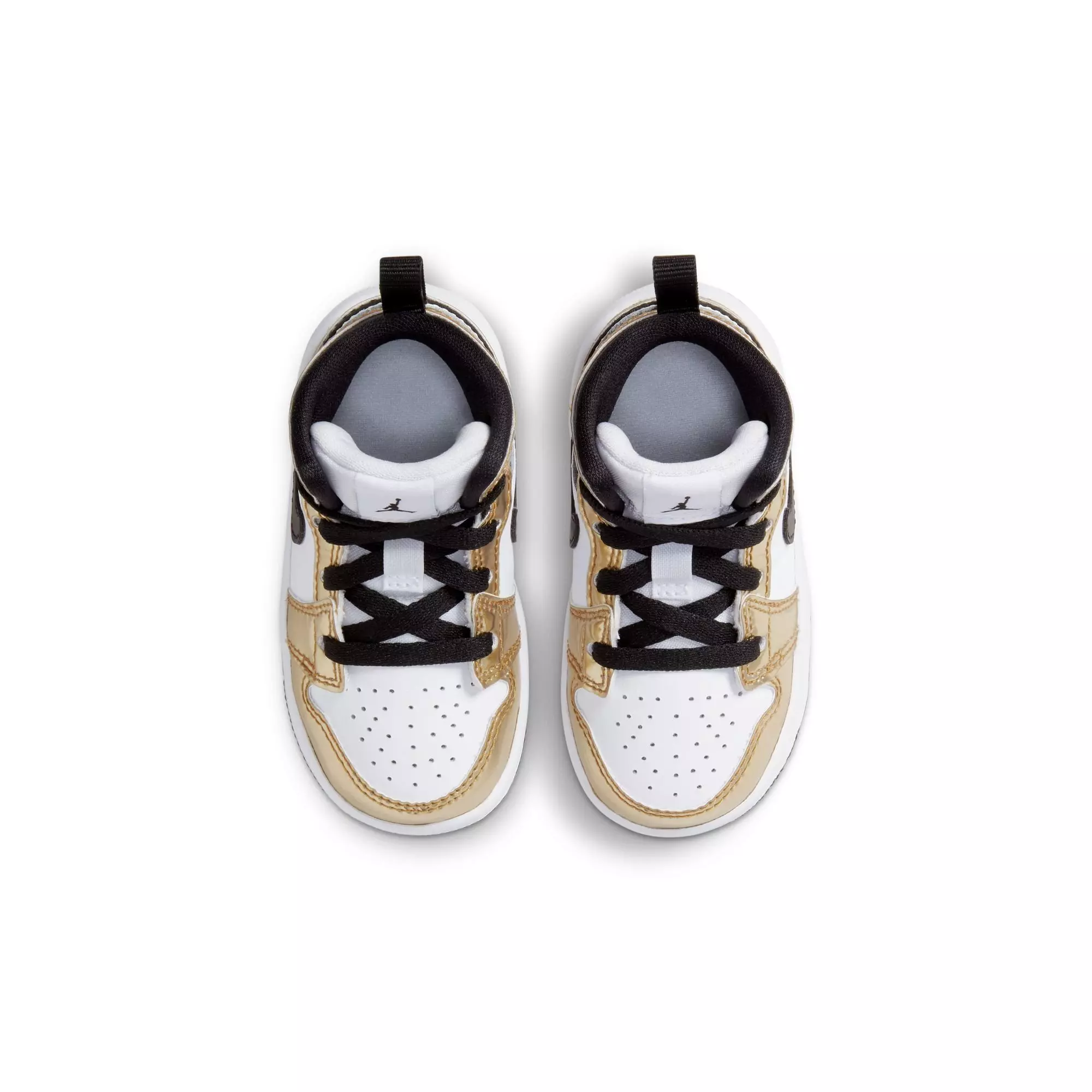 Jordan 1 Mid SE "Metallic Gold/Black/White" Toddler Boys' Shoe - GOLD/BLACK/WHITE