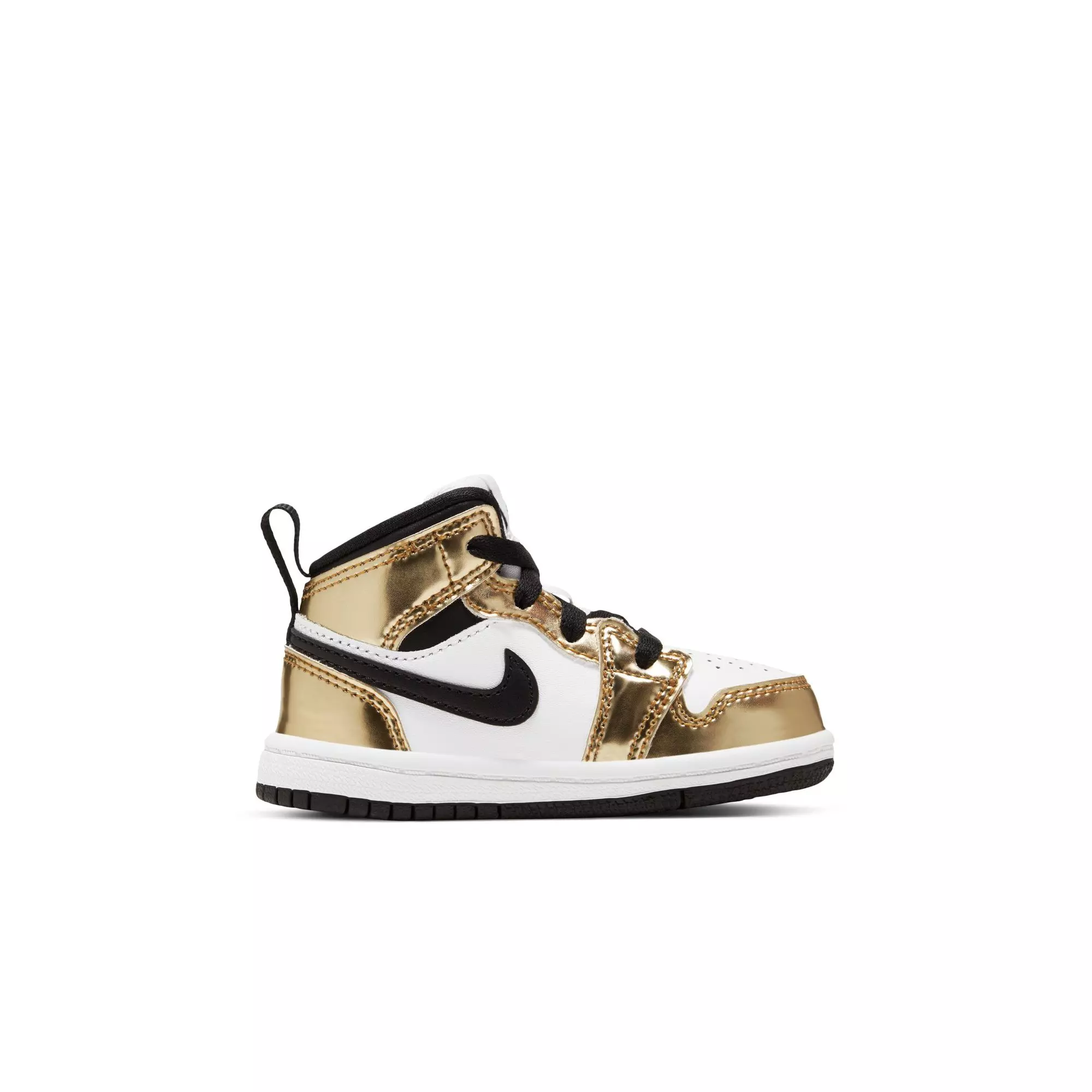 Jordan 1 Mid SE "Metallic Gold/Black/White" Toddler Boys' Shoe - GOLD/BLACK/WHITE