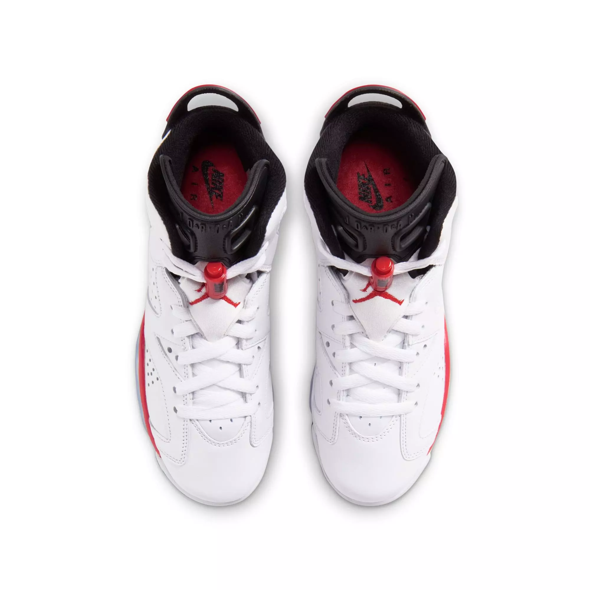Jordan 6 Retro "White Infrared" Grade School Kids' Shoe - WHITE/LT CRIMSON/BLACK
