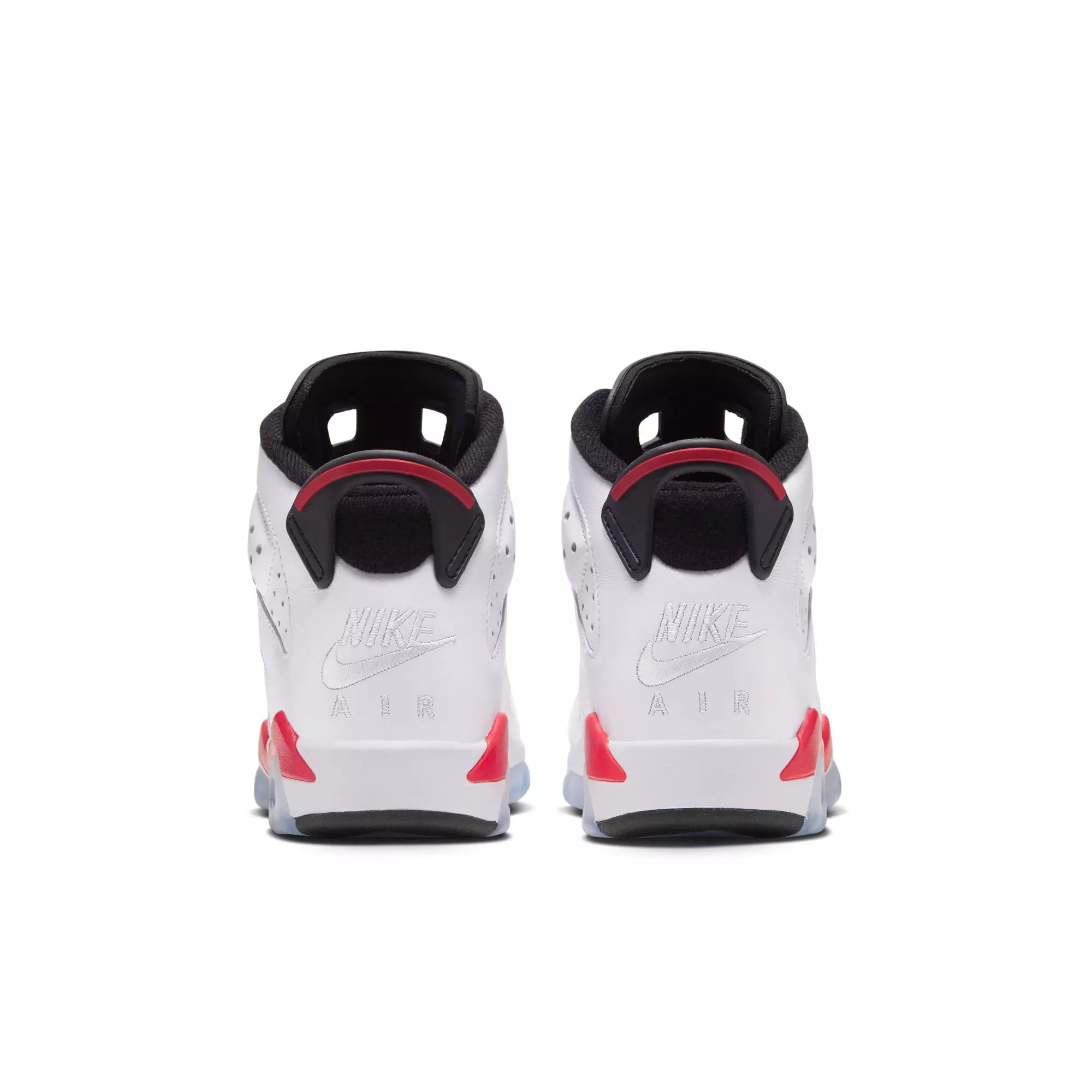 Jordan 6 Retro "White Infrared" Grade School Kids' Shoe - WHITE/LT CRIMSON/BLACK