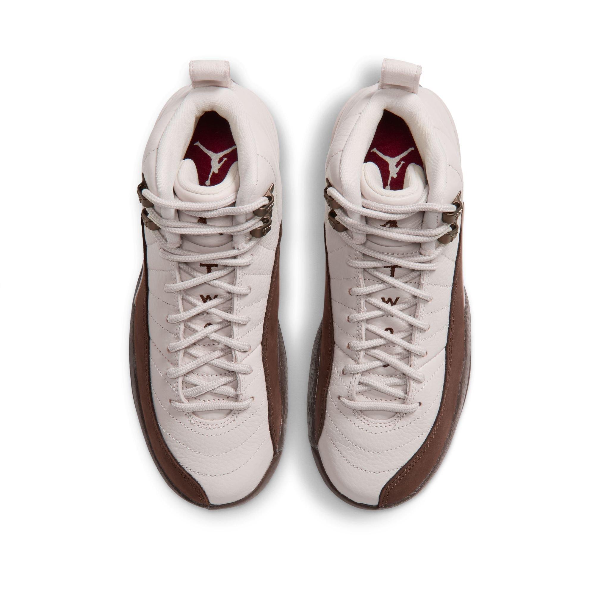 Jordan 12 Retro "Fireside" Grade School Kids' Shoe - LT OREWOOD BRN/CACAO WOW