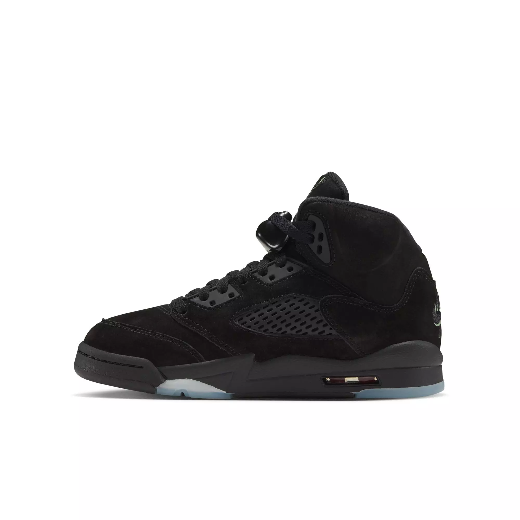 Jordan 5 Retro "Halloween" Grade School Kids' Shoe - BLACK/PICANTE RED/GLOW N THE DARK