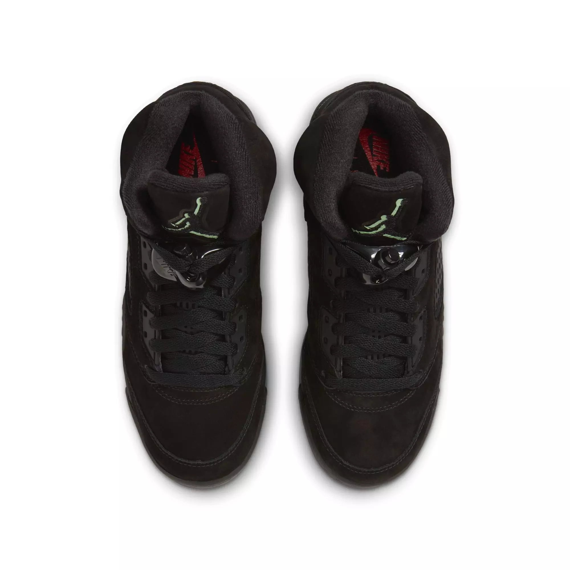Jordan 5 Retro "Halloween" Grade School Kids' Shoe - BLACK/PICANTE RED/GLOW N THE DARK