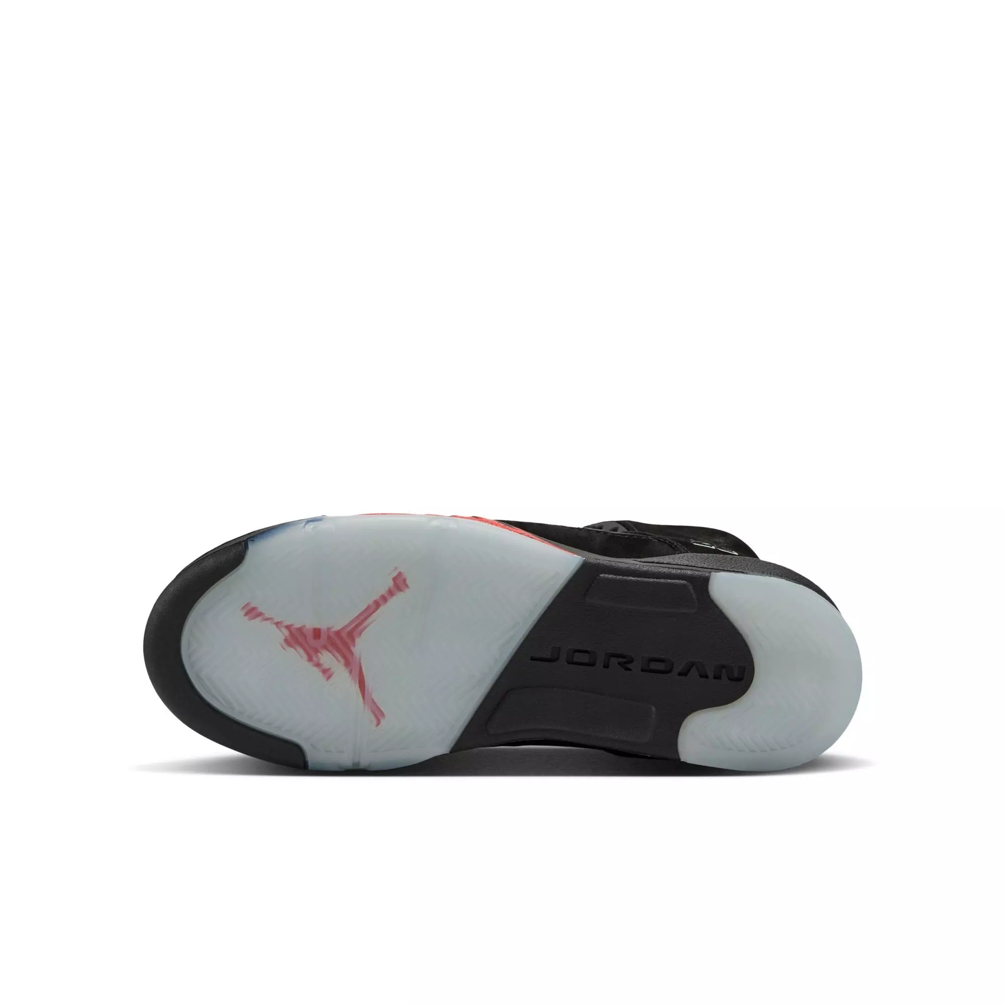 Jordan 5 Retro "Halloween" Grade School Kids' Shoe - BLACK/PICANTE RED/GLOW N THE DARK