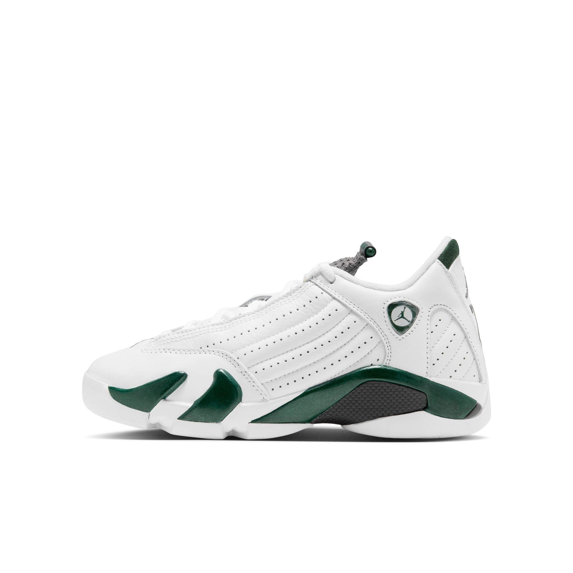 Jordan 14 Retro "Forest Green" Grade School Kids' Shoe - GORGE GREEN/LT GRAPHITE/WHITE