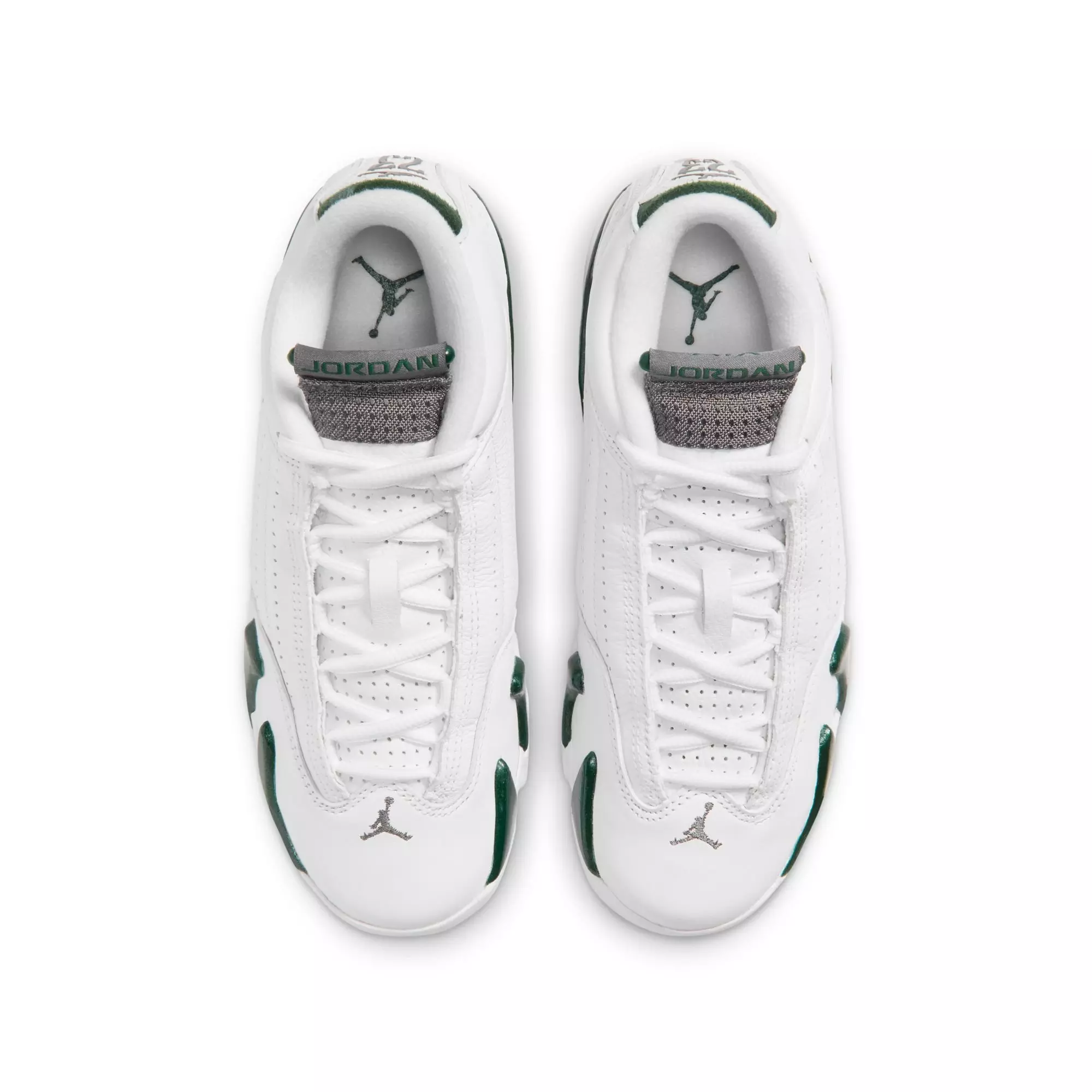 Jordan 14 Retro "Forest Green" Grade School Kids' Shoe - GORGE GREEN/LT GRAPHITE/WHITE