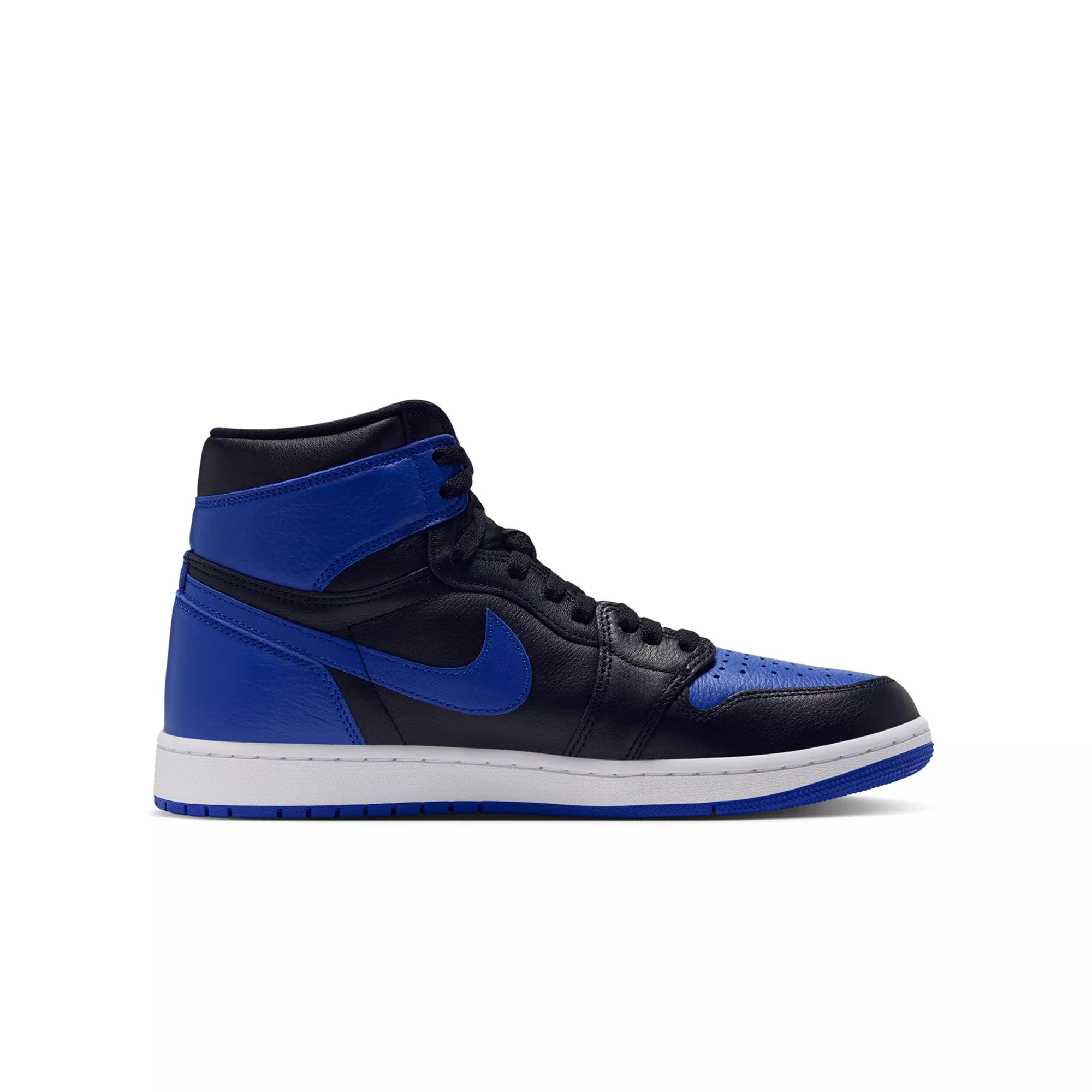 Jordan 1 Retro High OG "Royal" Grade School Kids' Shoe - BLACK/GAME ROYAL/WHITE