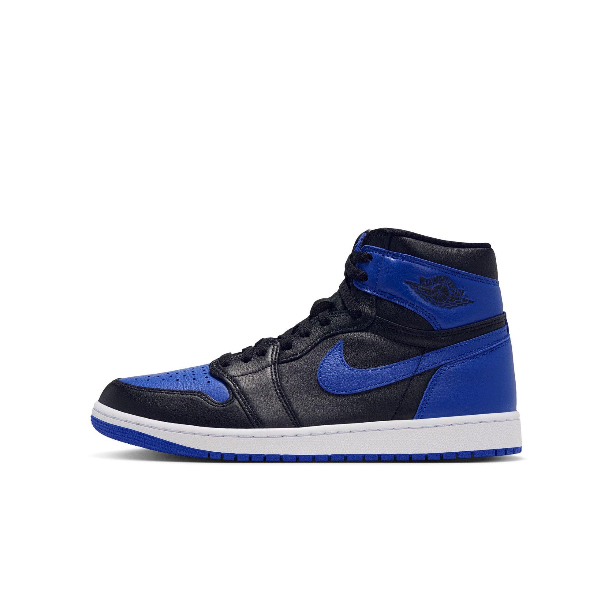Jordan 1 Retro High OG "Royal" Grade School Kids' Shoe - BLACK/GAME ROYAL/WHITE