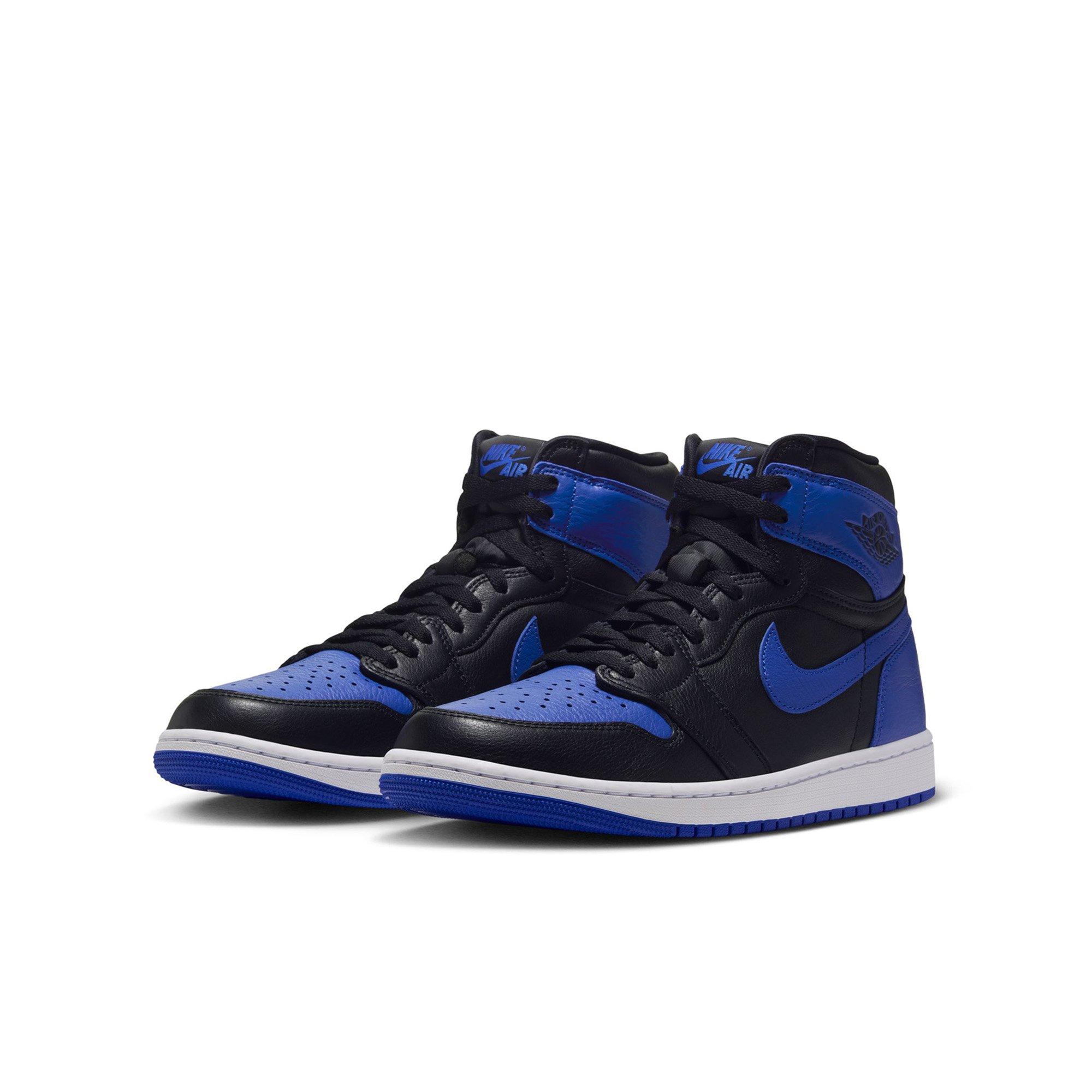 Jordan 1 Retro High OG "Royal" Grade School Kids' Shoe - BLACK/GAME ROYAL/WHITE