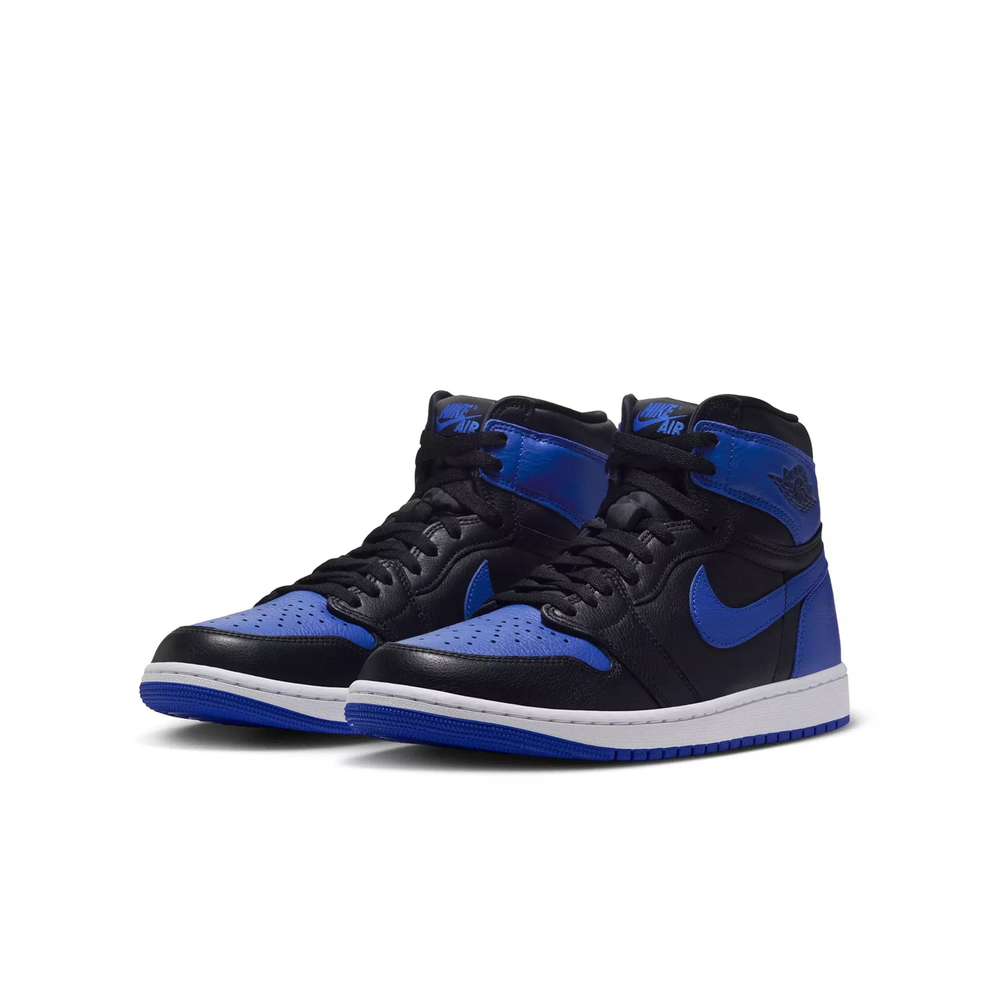 Jordan 1 Retro High OG "Royal" Grade School Kids' Shoe - BLACK/GAME ROYAL/WHITE
