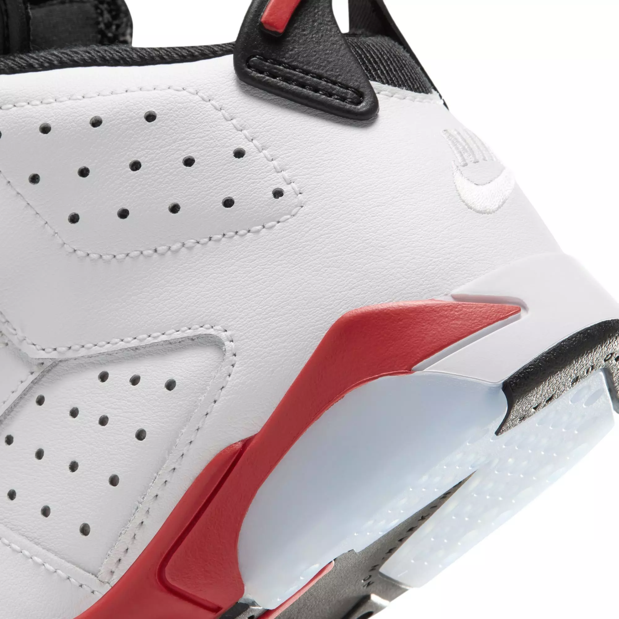 Jordan 6 Retro "White Infrared" Preschool Kids' Shoe - WHITE/LT CRIMSON/BLACK