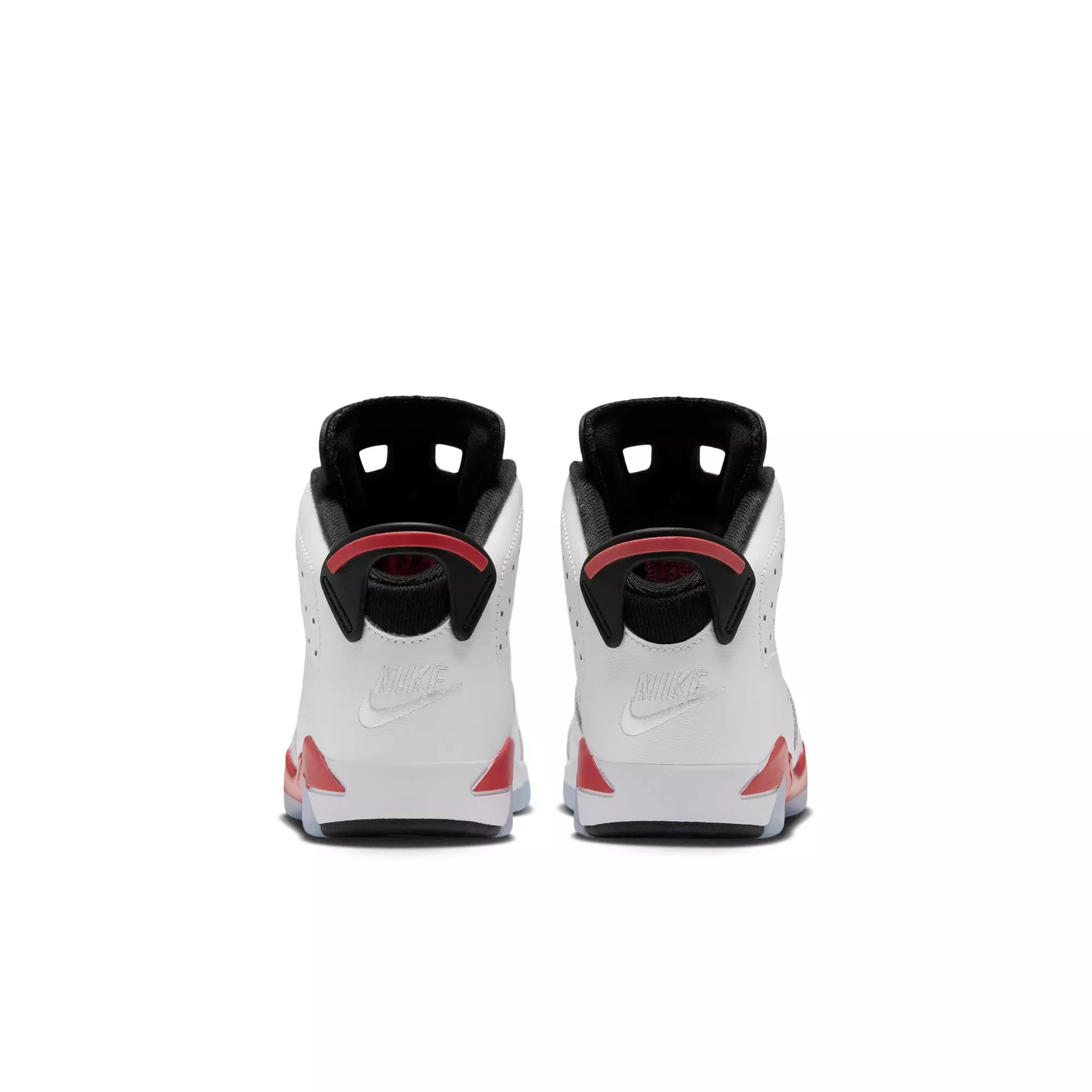 Jordan 6 Retro "White Infrared" Preschool Kids' Shoe - WHITE/LT CRIMSON/BLACK