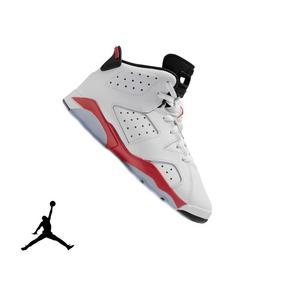 Jordan 6 Retro "White Infrared" Preschool Kids' Shoe - WHITE/LT CRIMSON/BLACK