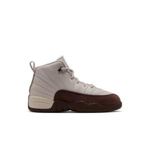 Jordan 12 Retro "Fireside" Preschool Kids' Shoe - LT OREWOOD BRN/CACAO WOW
