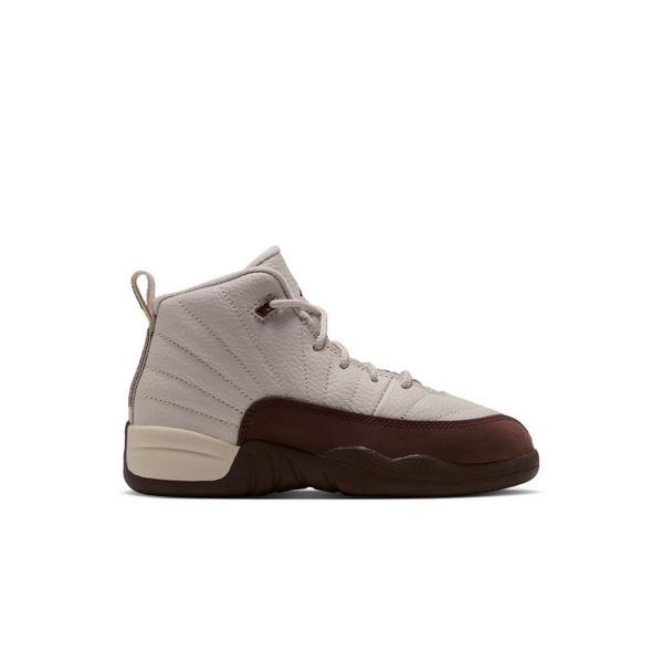 Jordan 12 Retro "Fireside" Preschool Kids' Shoe - LT OREWOOD BRN/CACAO WOW